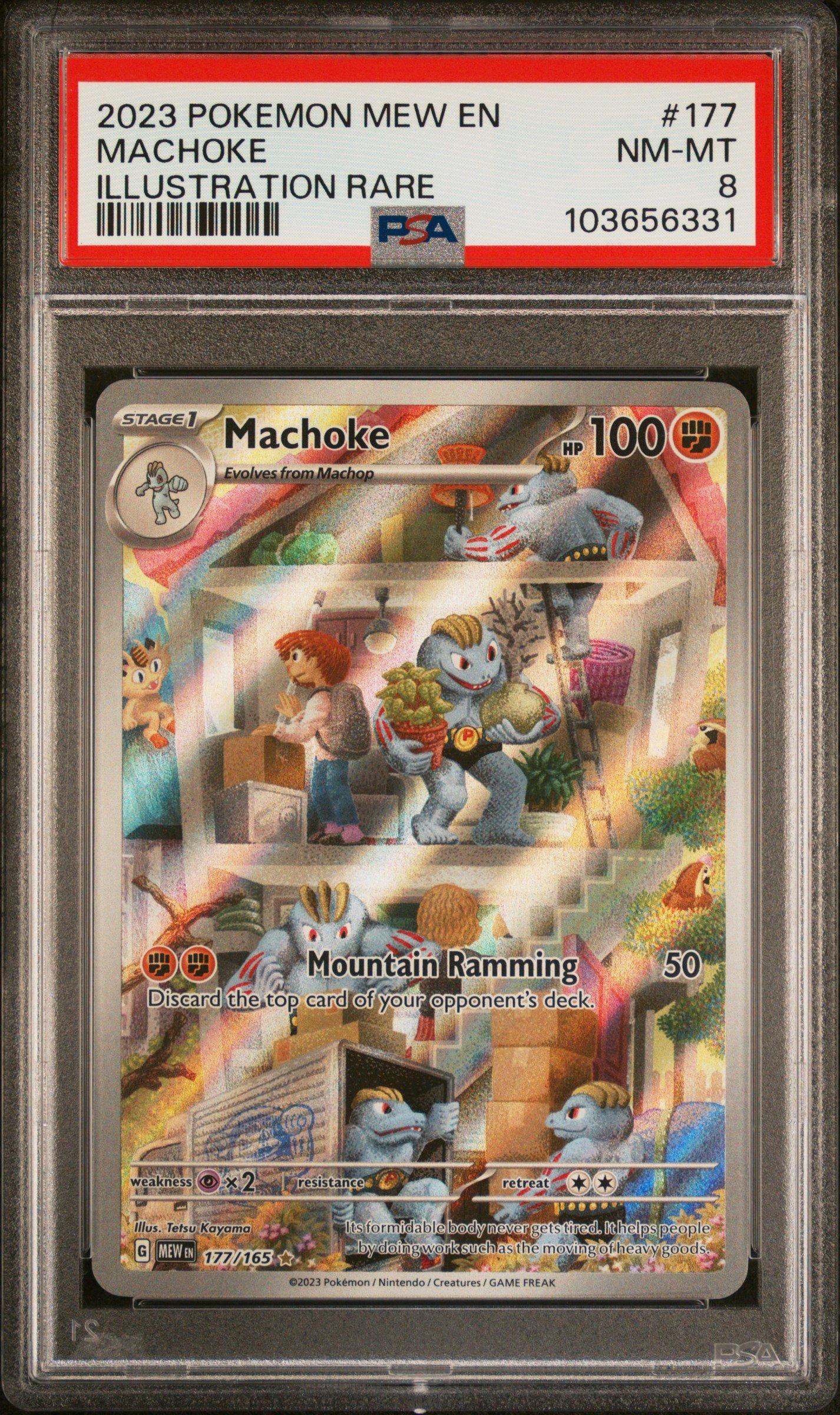 2023 Pokemon Mew En-151 177 Machoke Illustration Rare PSA