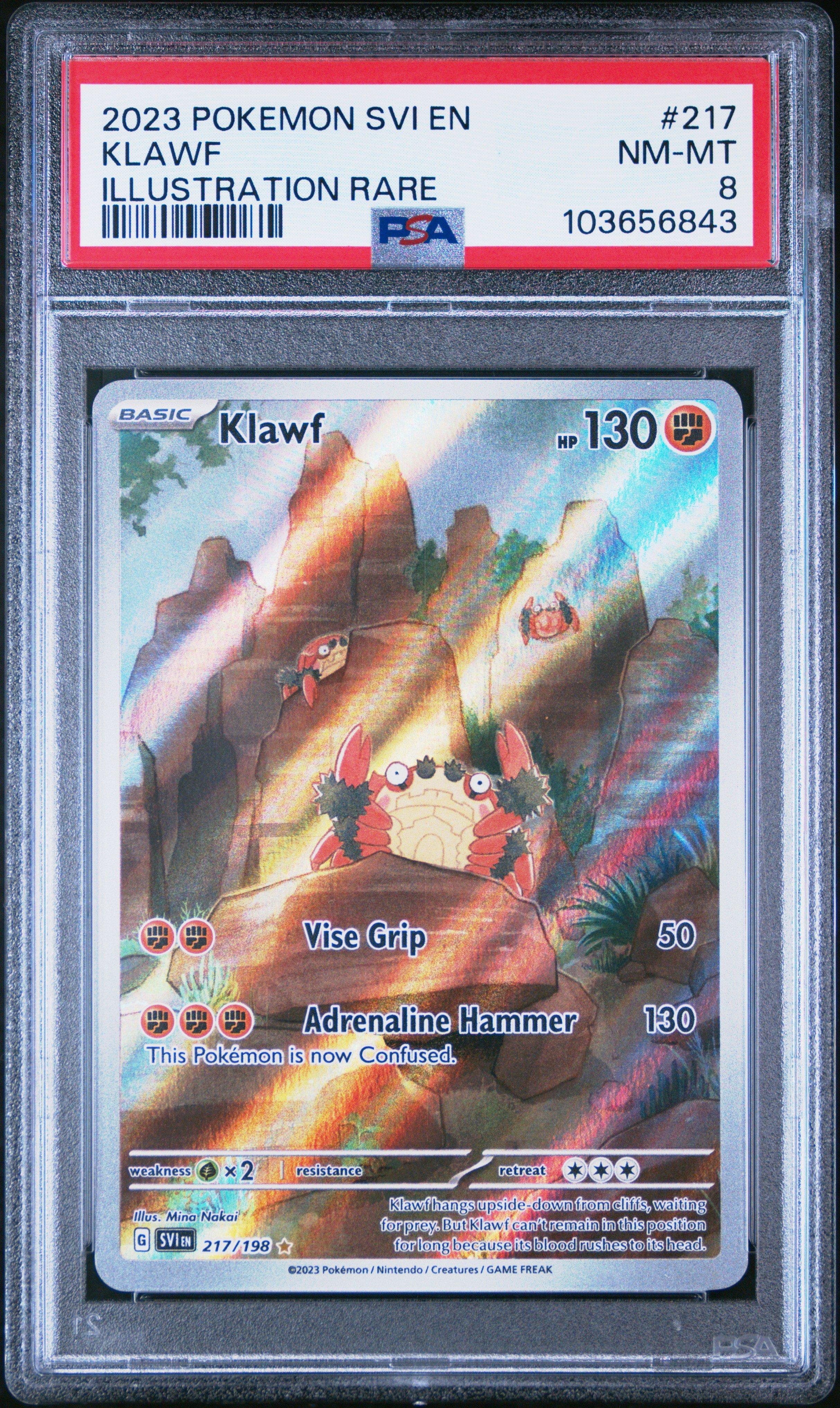 2023 Pokemon Svi En-scarlet & Violet 217 Klawf Illustration Rare PSA