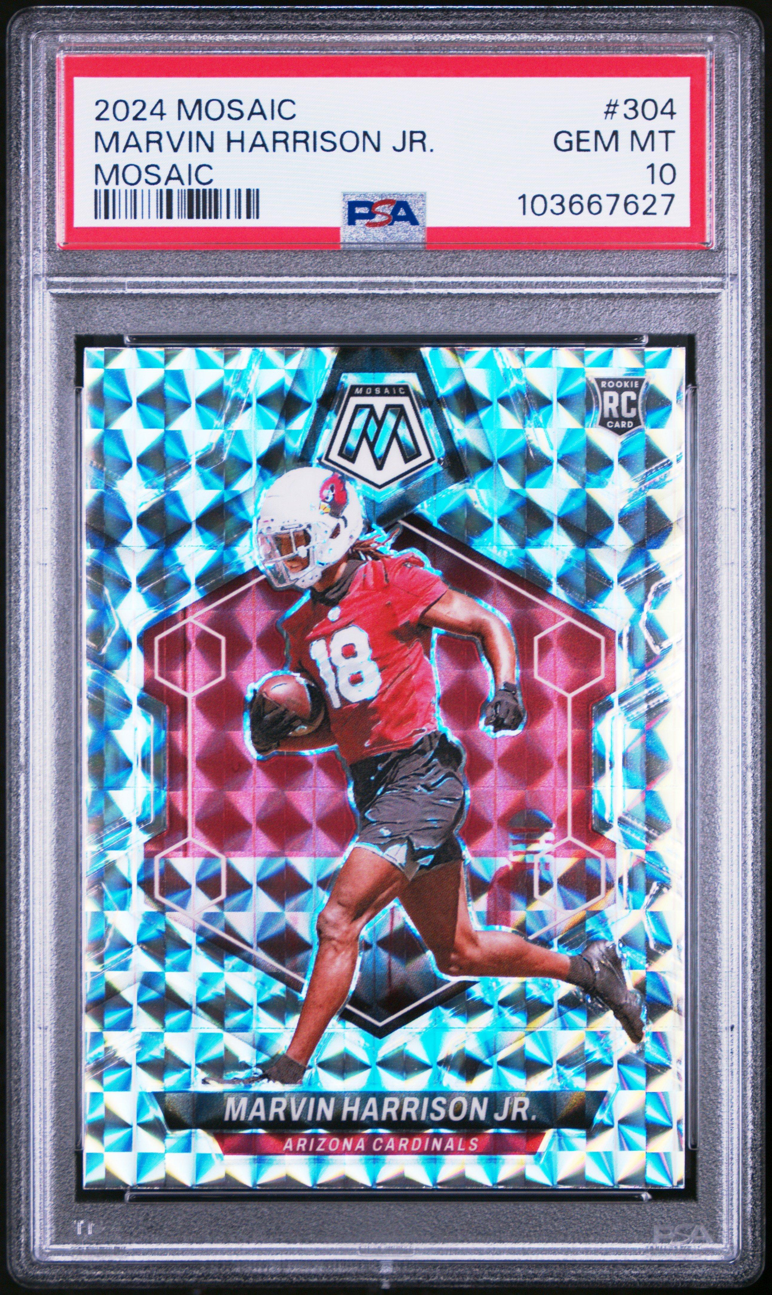 2024 Panini Mosaic 304 Marvin Harrison Jr. Mosaic PSA 10