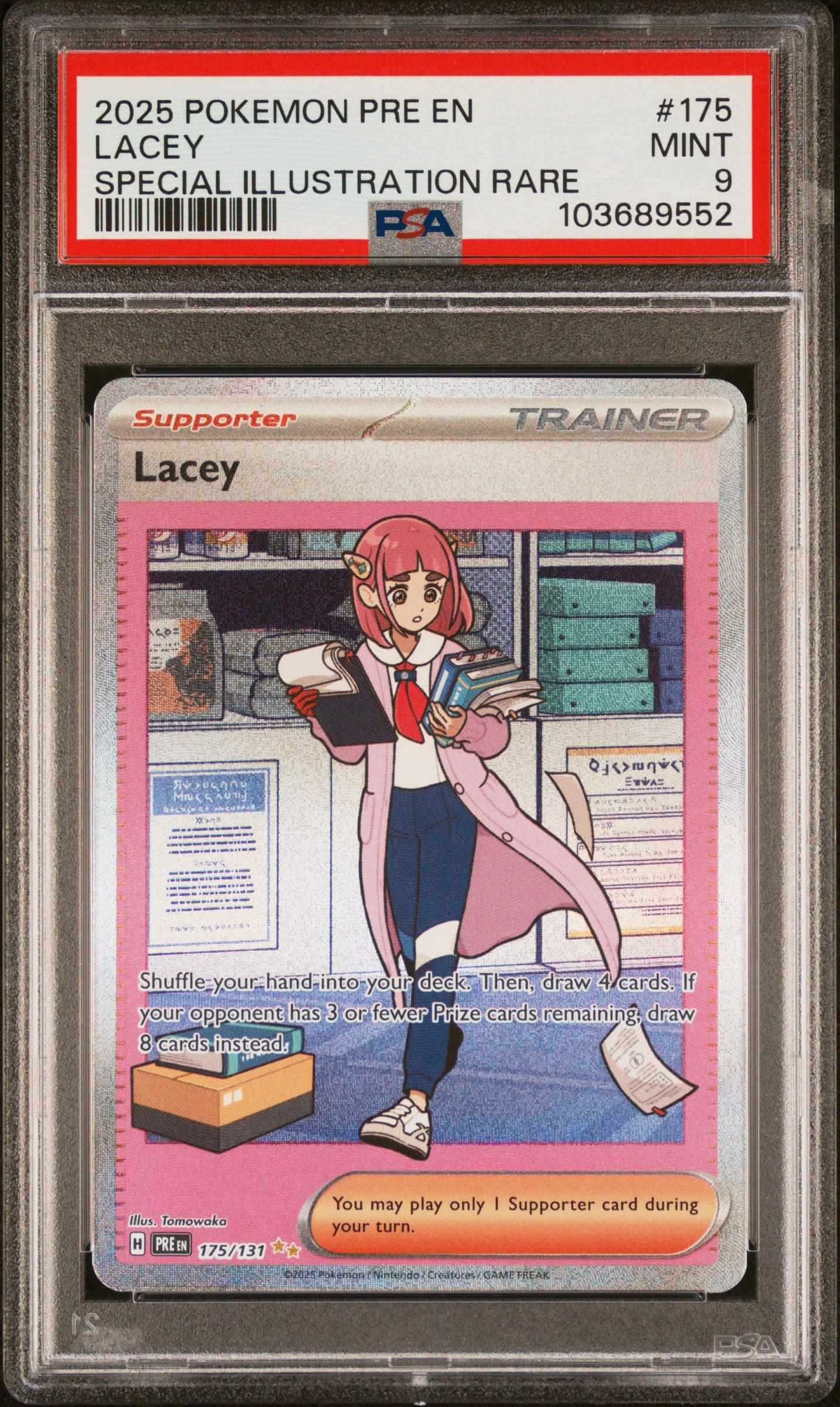 2025 Pokemon Pre En-prismatic Evolutions 175 Lacey Special Illustration Rare PSA