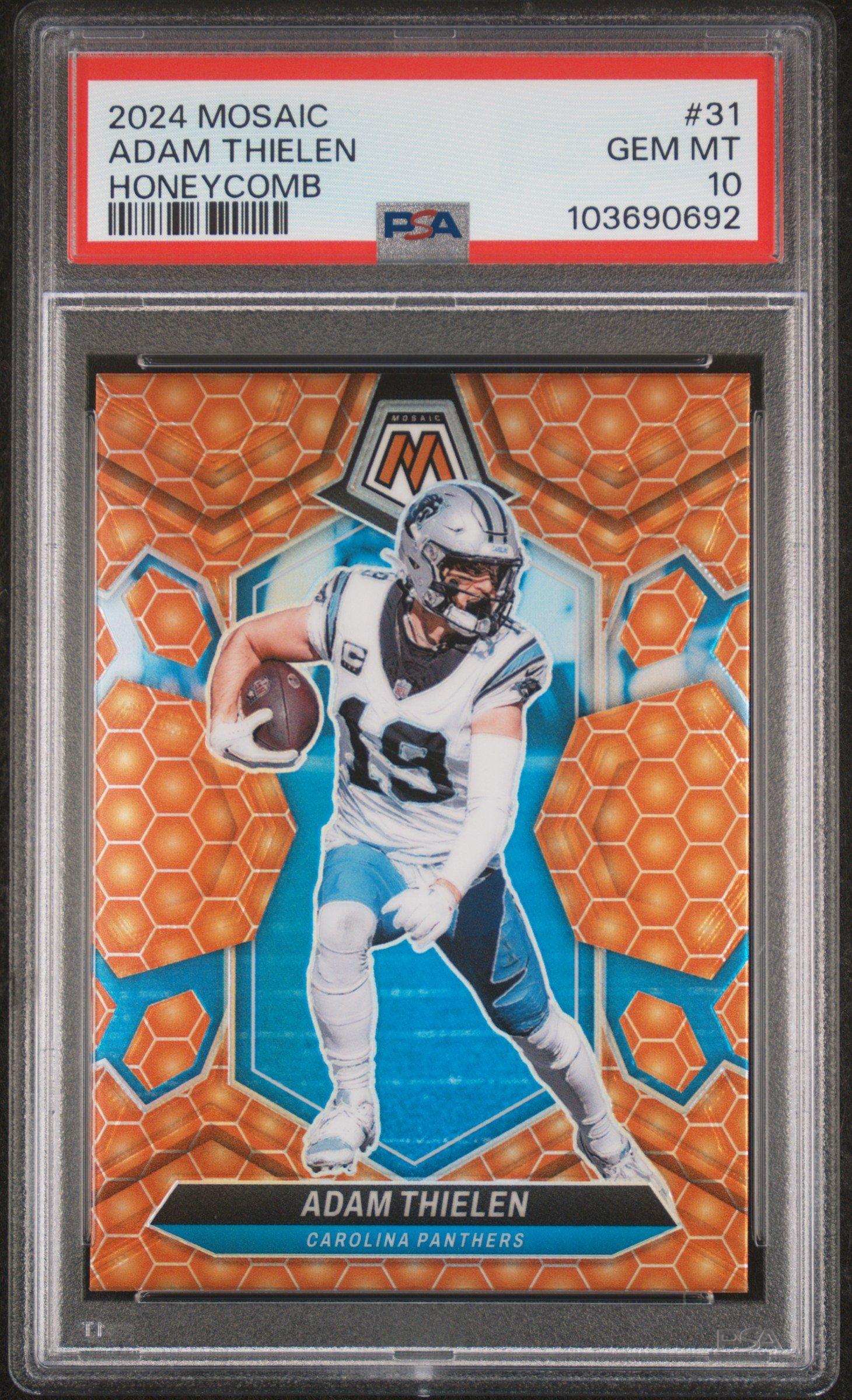 2024 Panini Mosaic 31 Adam Thielen Honeycomb PSA 10