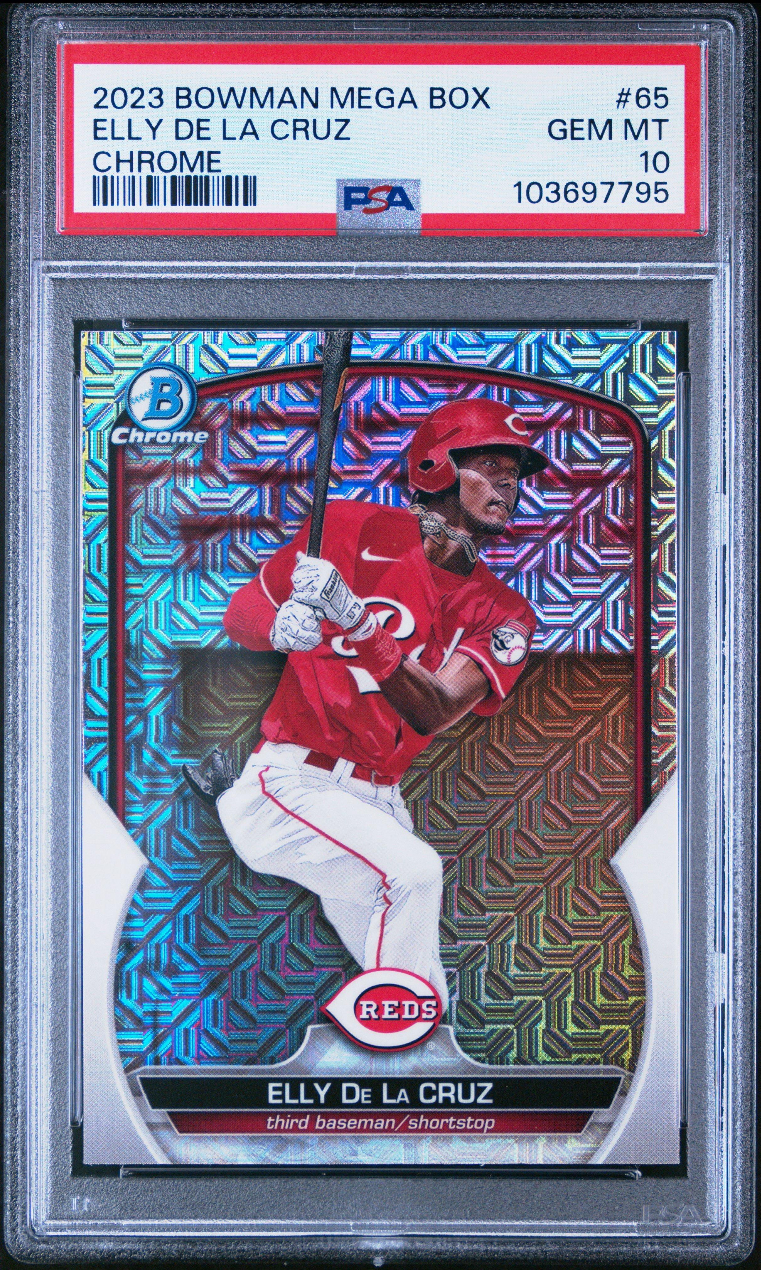 2023 Bowman Mega Box Chrome 65 Elly De La Cruz PSA 10