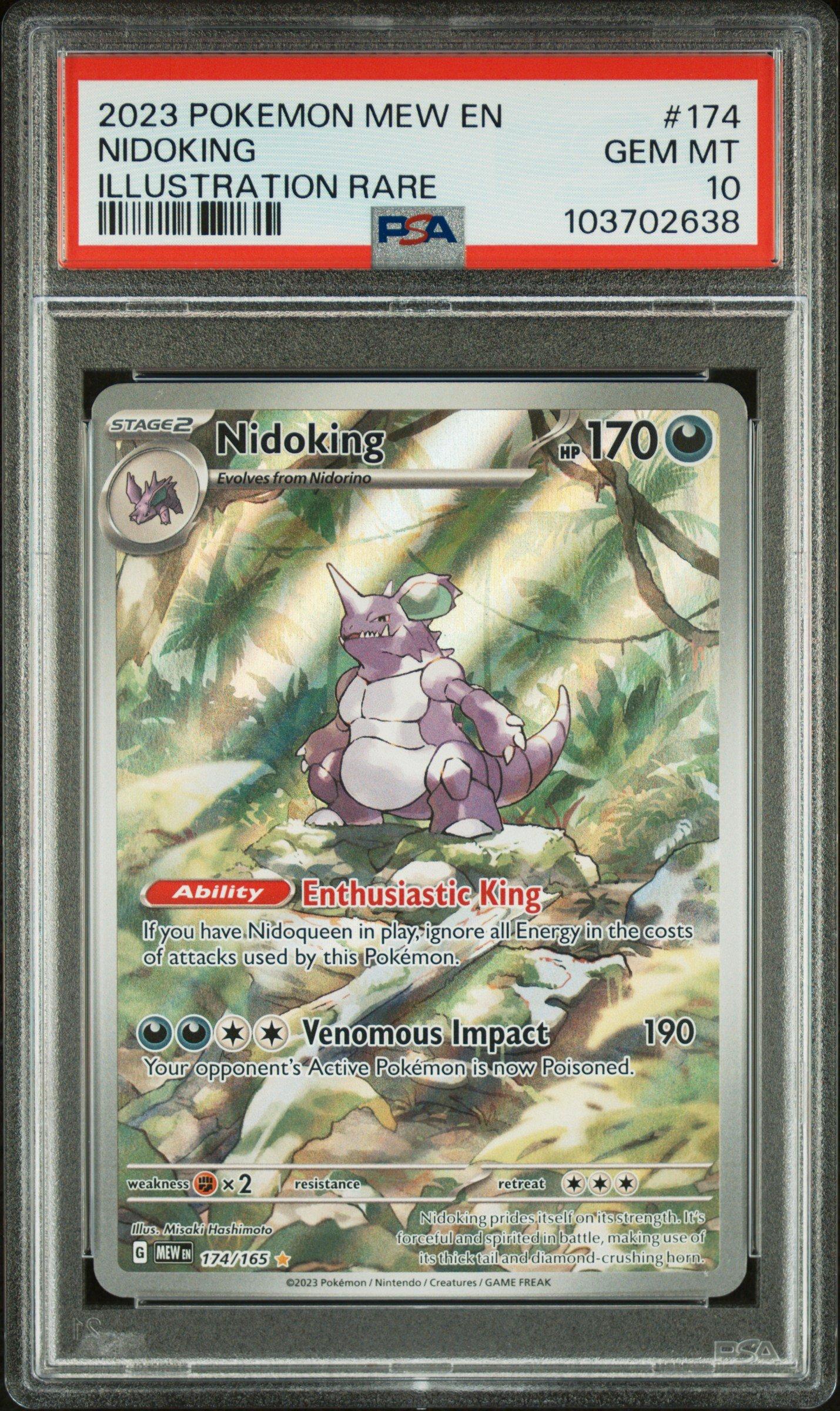 2023 Pokemon Mew En-151 174 Nidoking Illustration Rare PSA