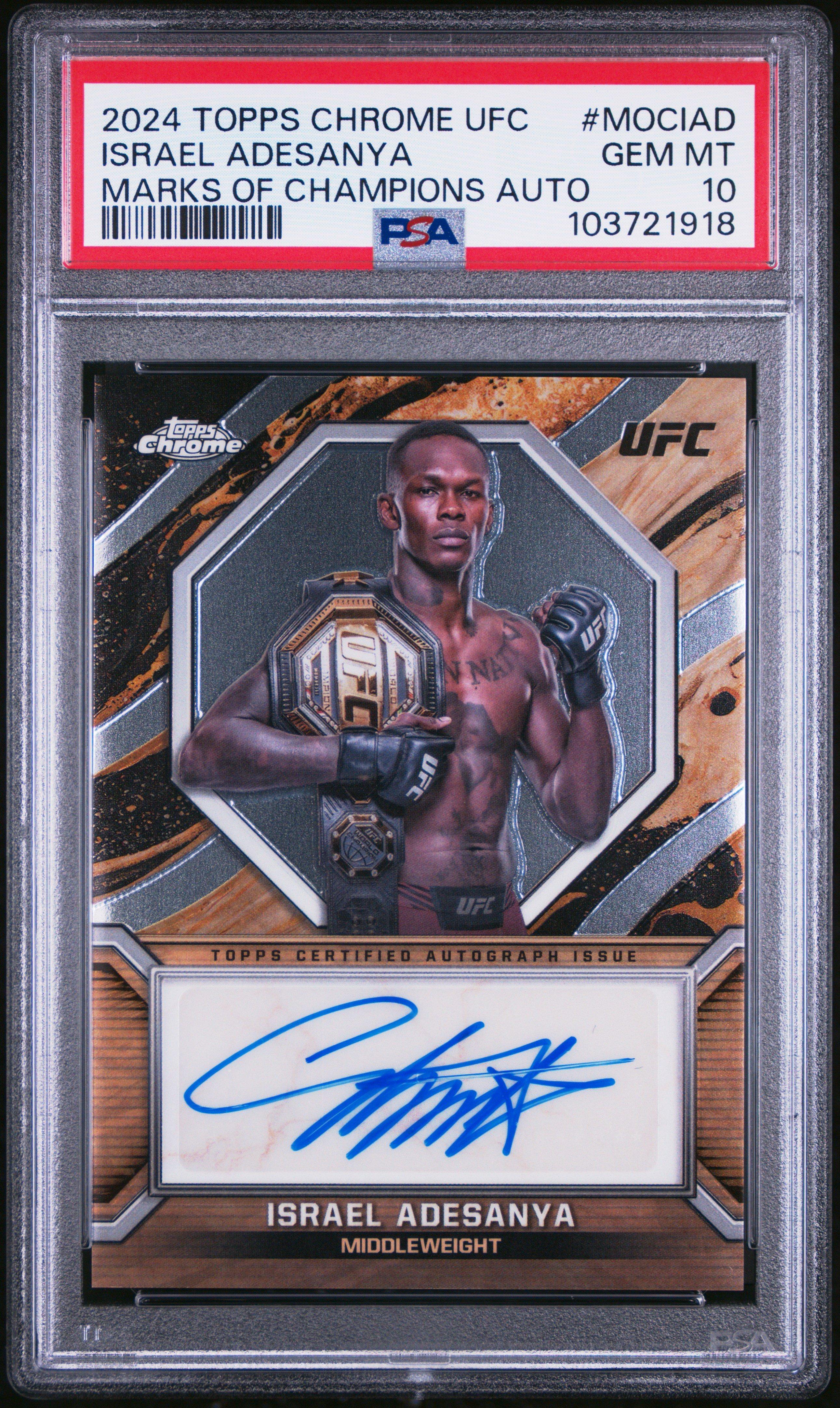 2024 Topps Chrome Ufc Marks Of Champions Autographs Mociad Israel