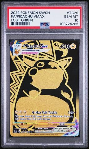 2022 Pokemon Sword & Shield Lost Origin Tg29 Full Art/pikachu Vmax