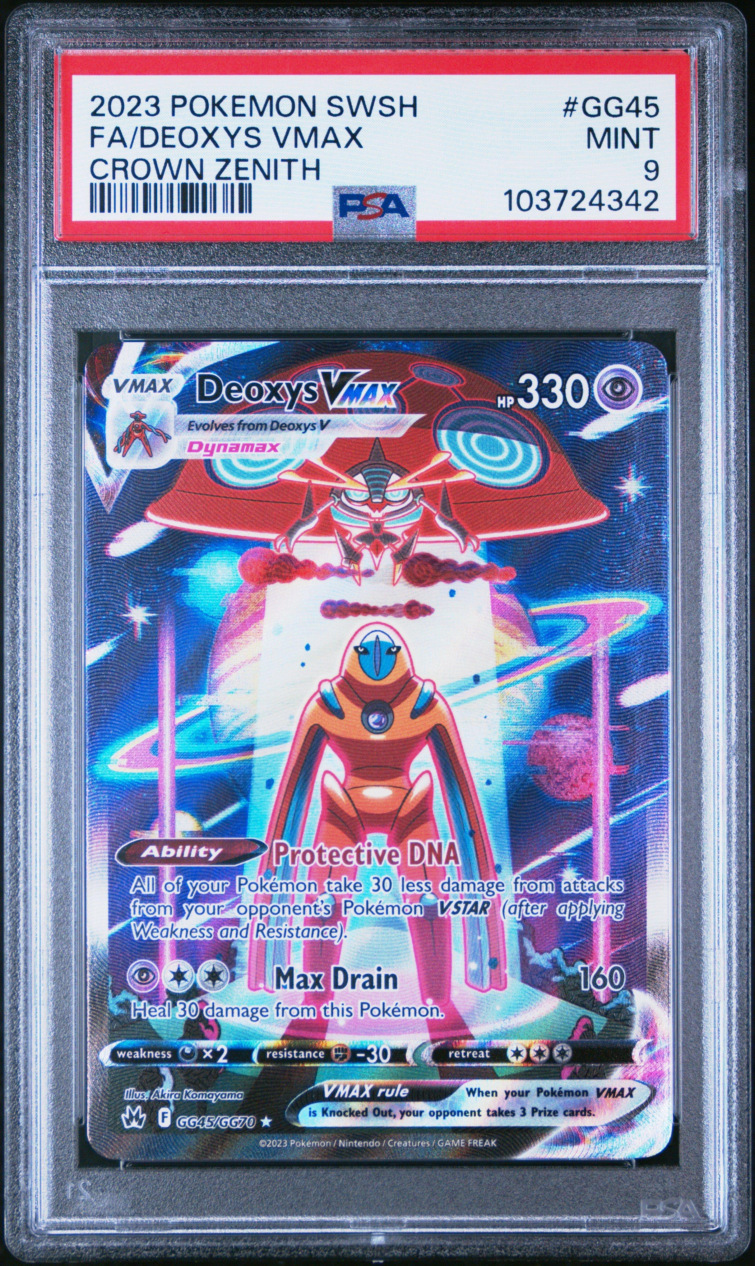 2023 Pokemon Sword And Shield Crown Zenith Gg45 Full Art/deoxys Vmax PSA