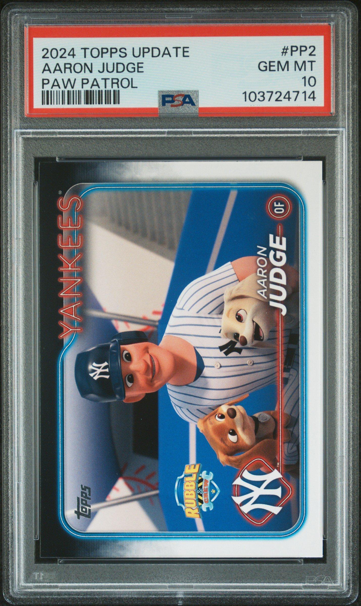 2024 Topps Update Paw Patrol Pp2 Aaron Judge PSA 10 Graded Card 