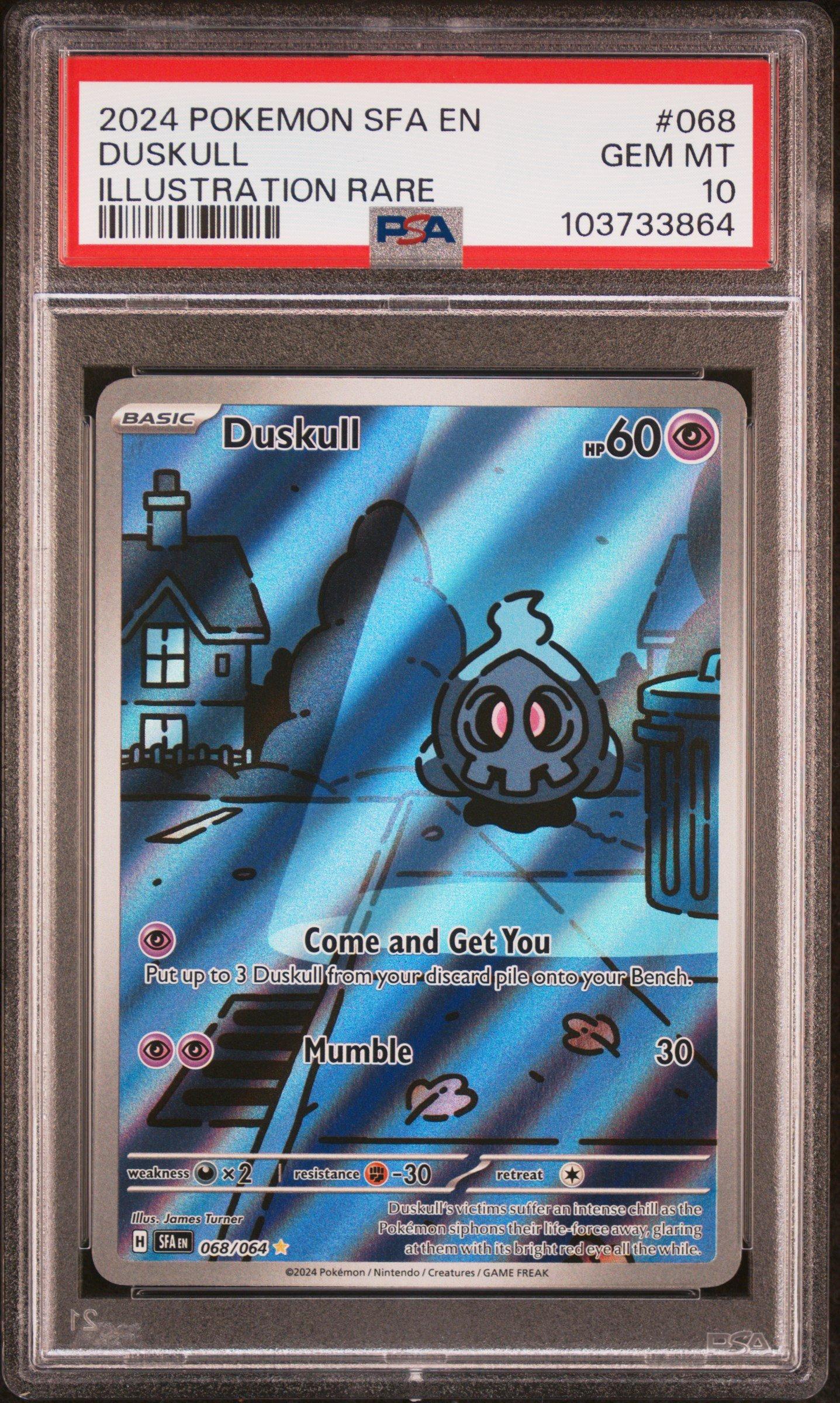 2024 Pokemon Sfa En-shrouded Fable 068 Duskull Illustration Rare PSA