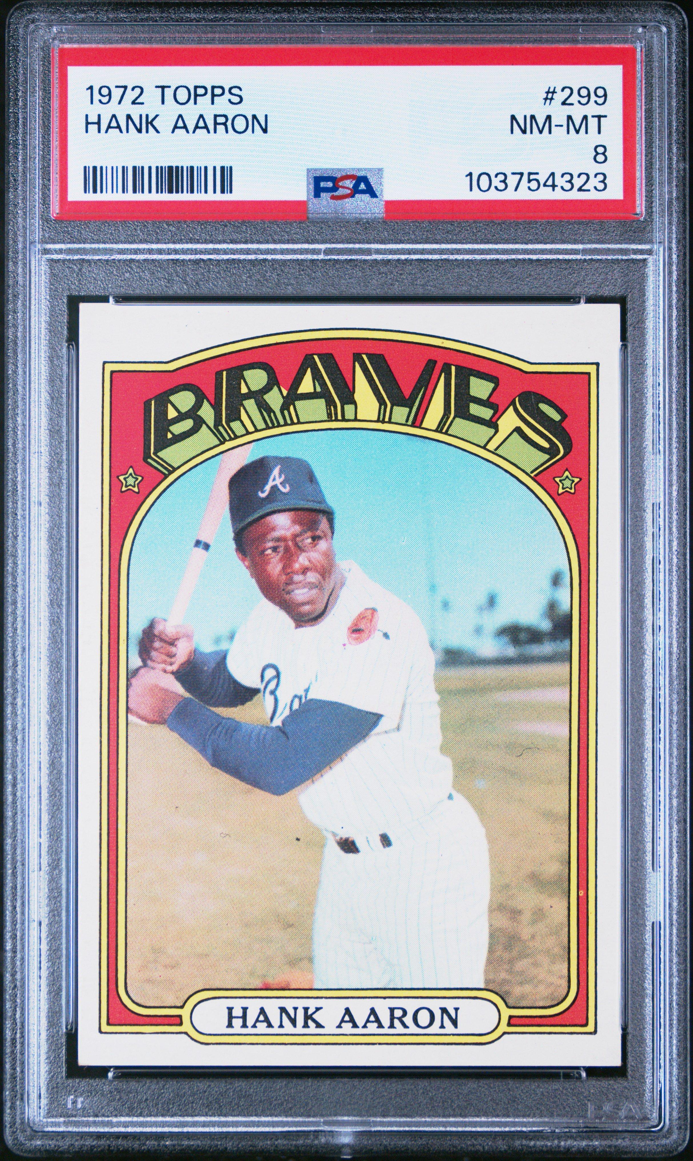 1972 Topps 299 Hank Aaron PSA 8