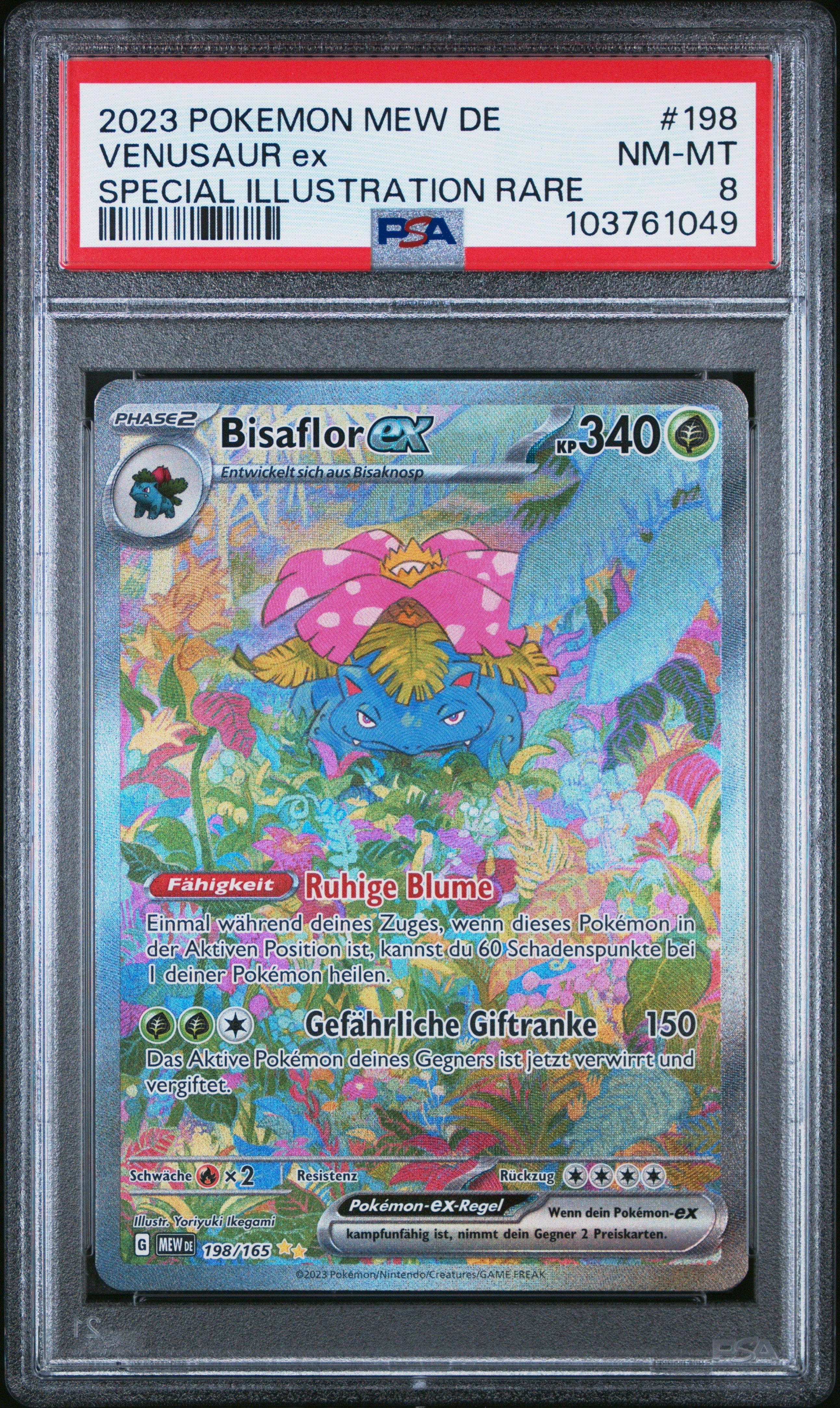 2023 Pokemon German Mew De-151 198 Venusaur Ex Special Illustration Rare PSA 8