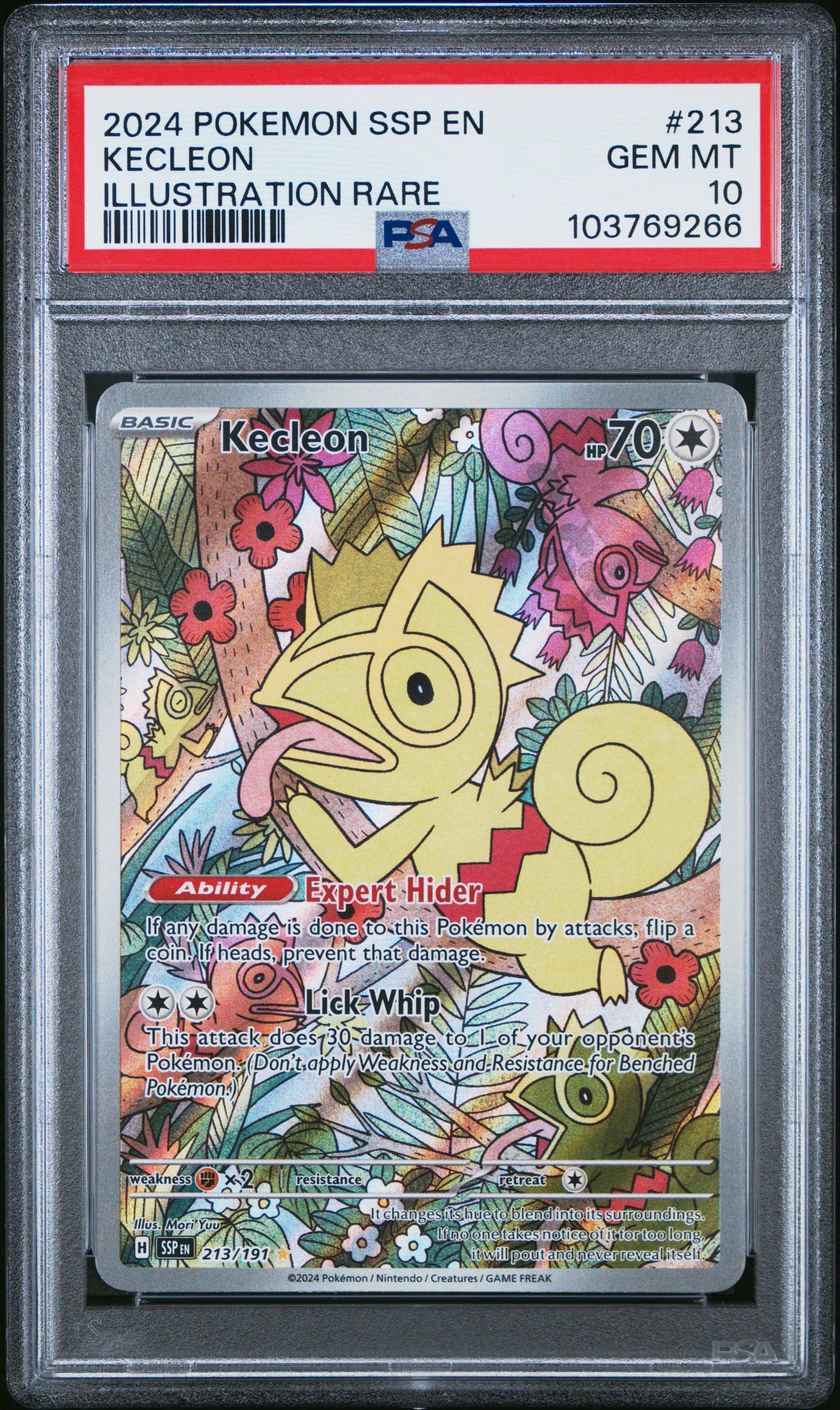 2024 Pokemon Ssp En-surging Sparks 213 Kecleon Illustration Rare PSA 10