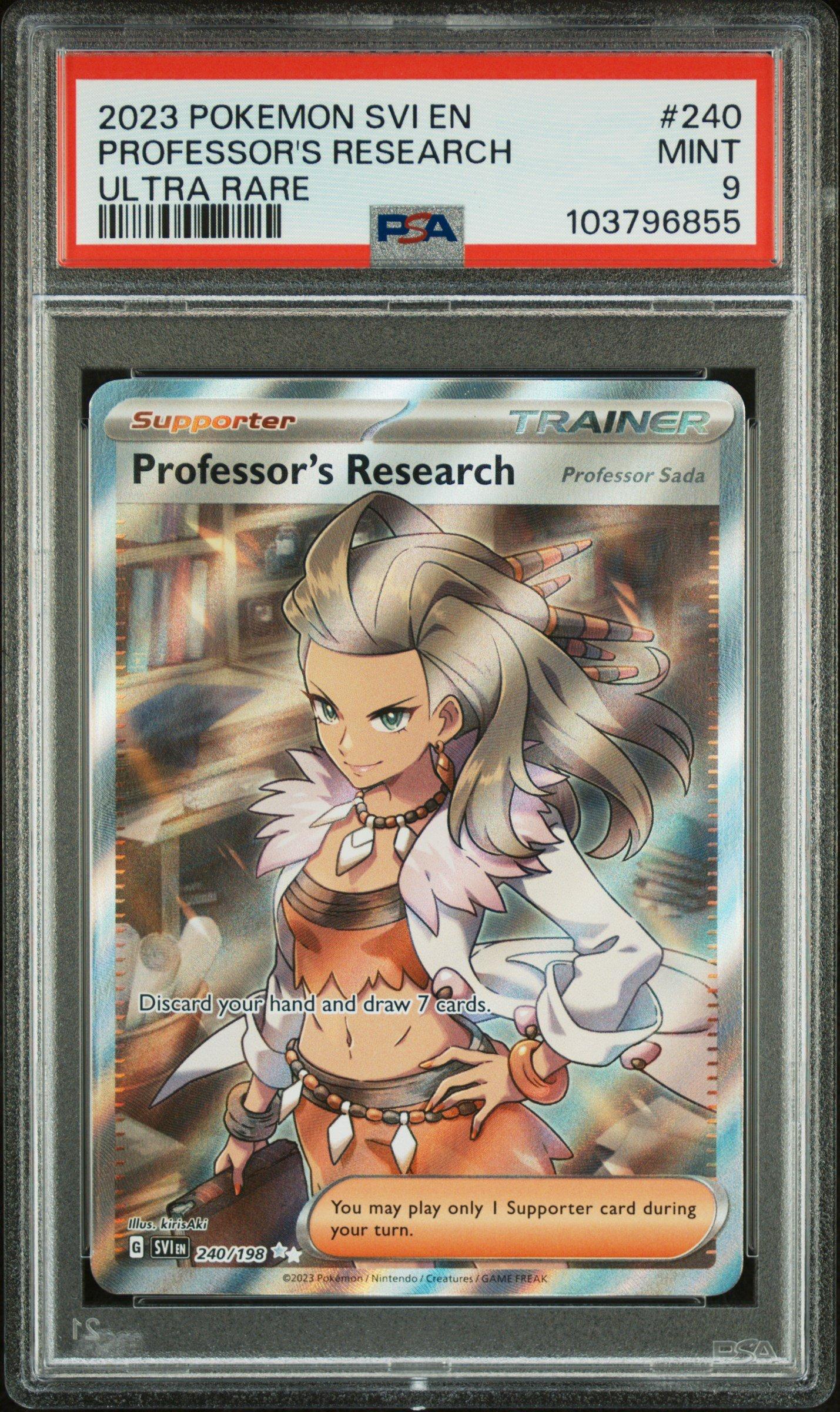 2023 Pokemon Svi En-scarlet & Violet 240 Professor's Research Ultra Rare PSA