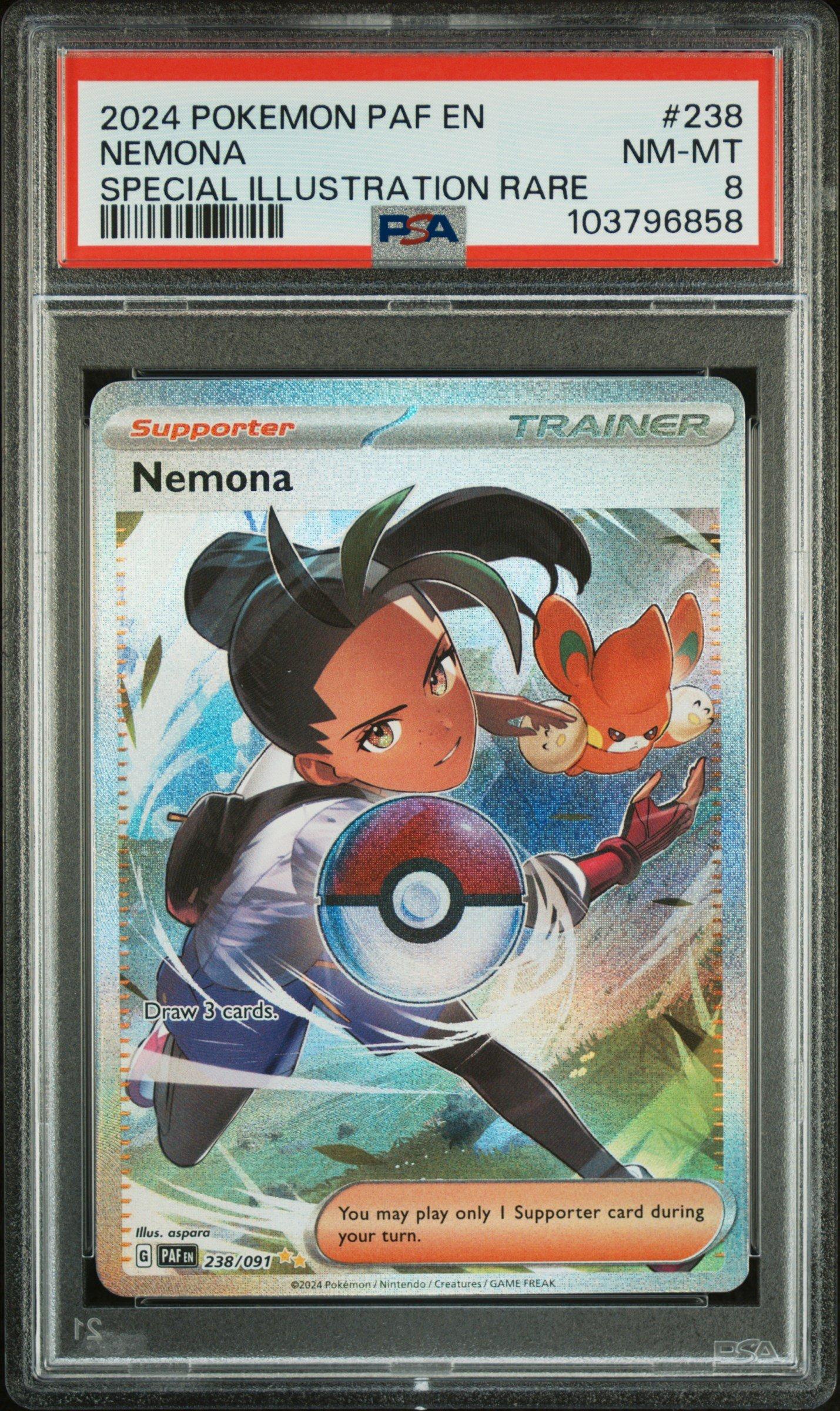 2024 Pokemon Paf En-paldean Fates 238 Nemona Special Illustration Rare PSA