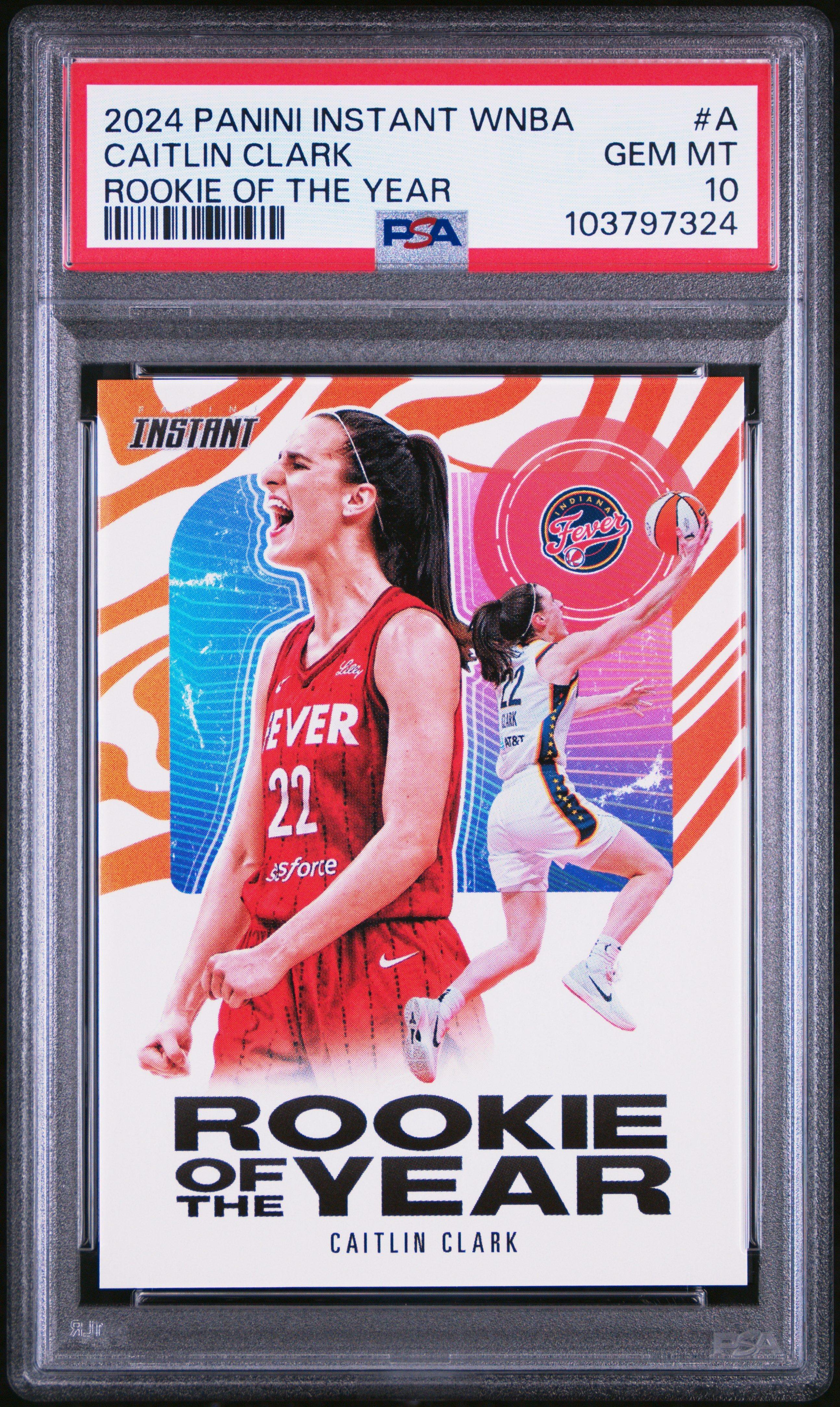 2024 Panini Instant Wnba Rookie Of The Year A Caitlin Clark PSA 10
