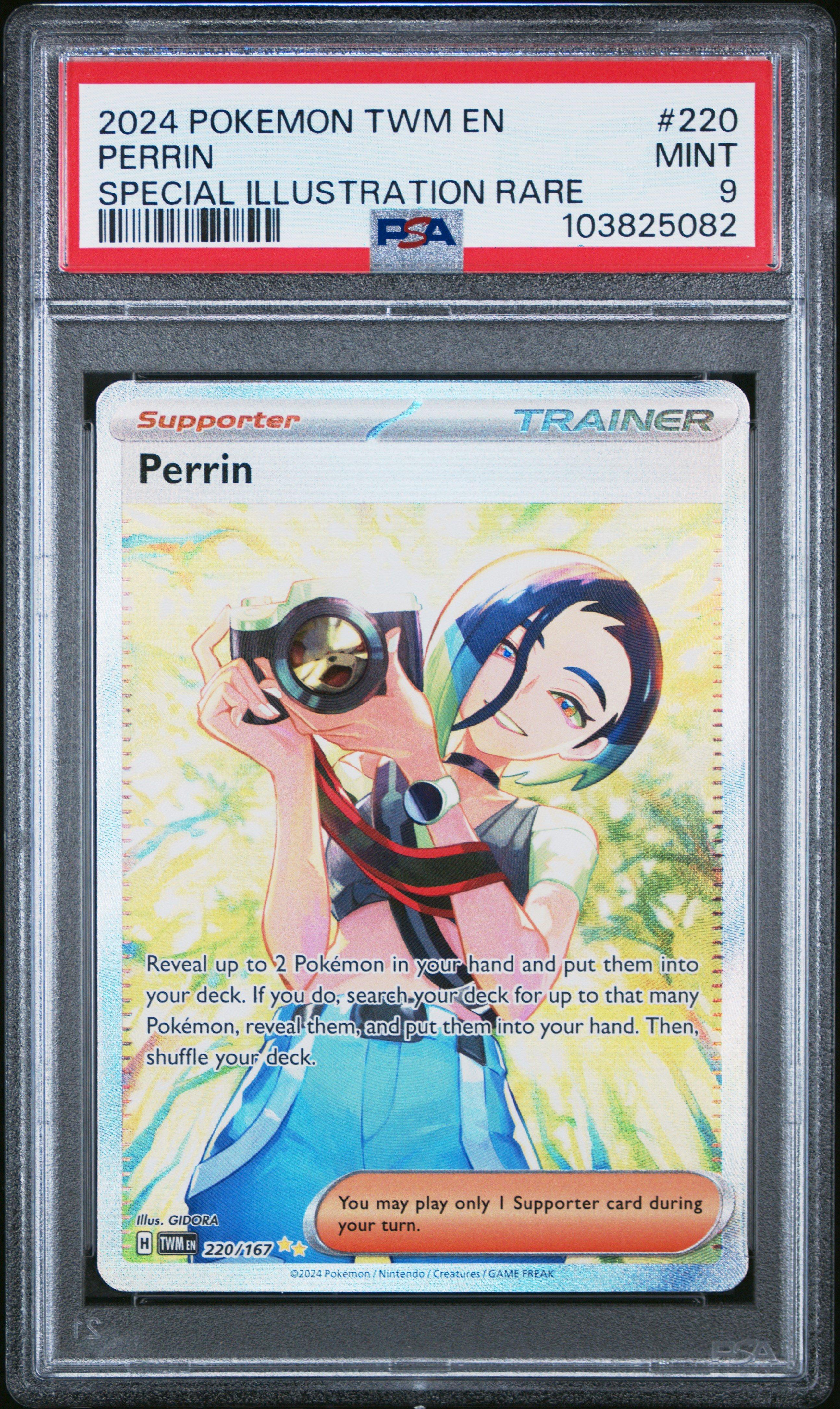 2024 Pokemon Twm En-twilight Masquerade 220 Perrin Special Illustration Rare PSA