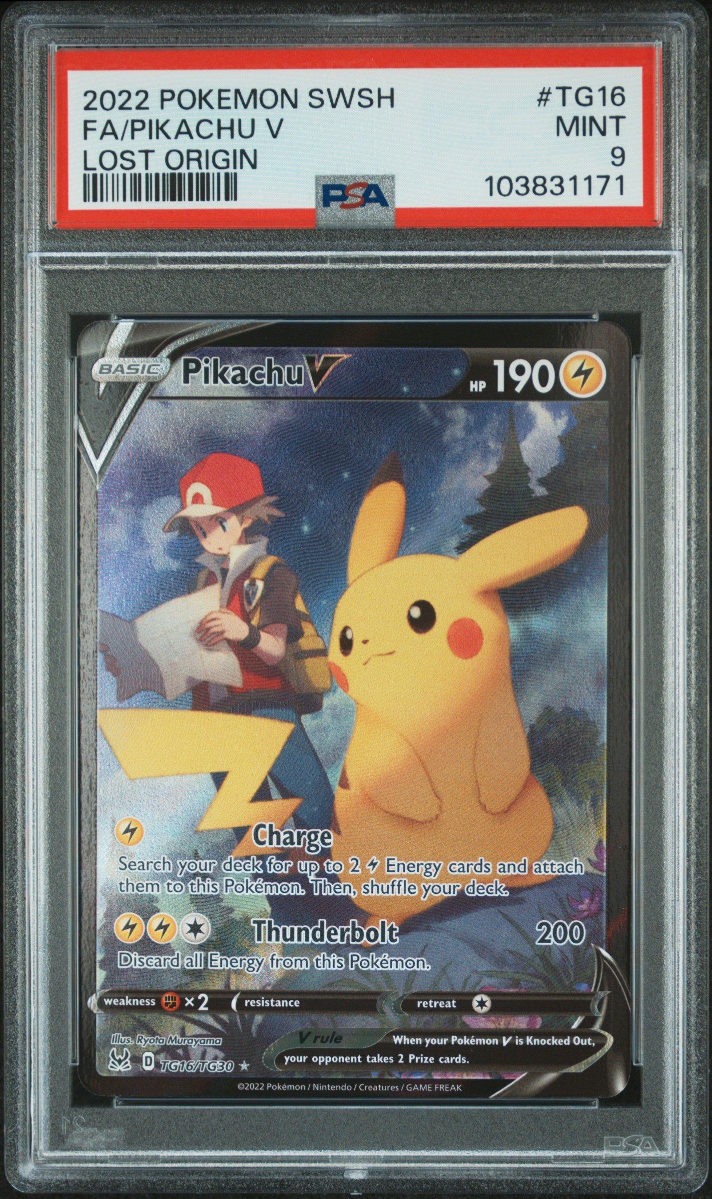 2022 Pokemon Sword & Shield Lost Origin Tg16 Full Art/pikachu V