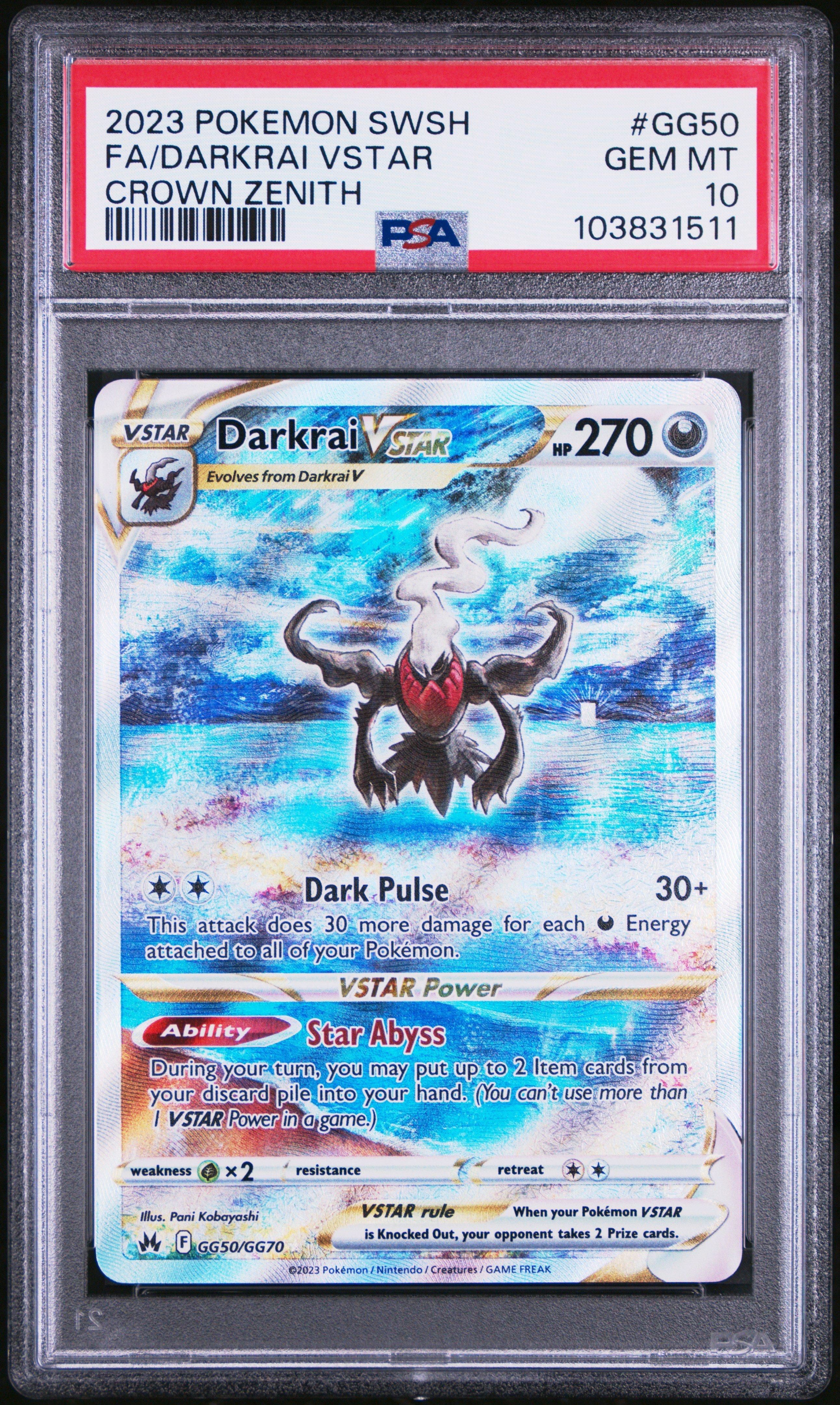 2023 Pokemon Sword And Shield Crown Zenith Gg50 Full Art/darkrai
