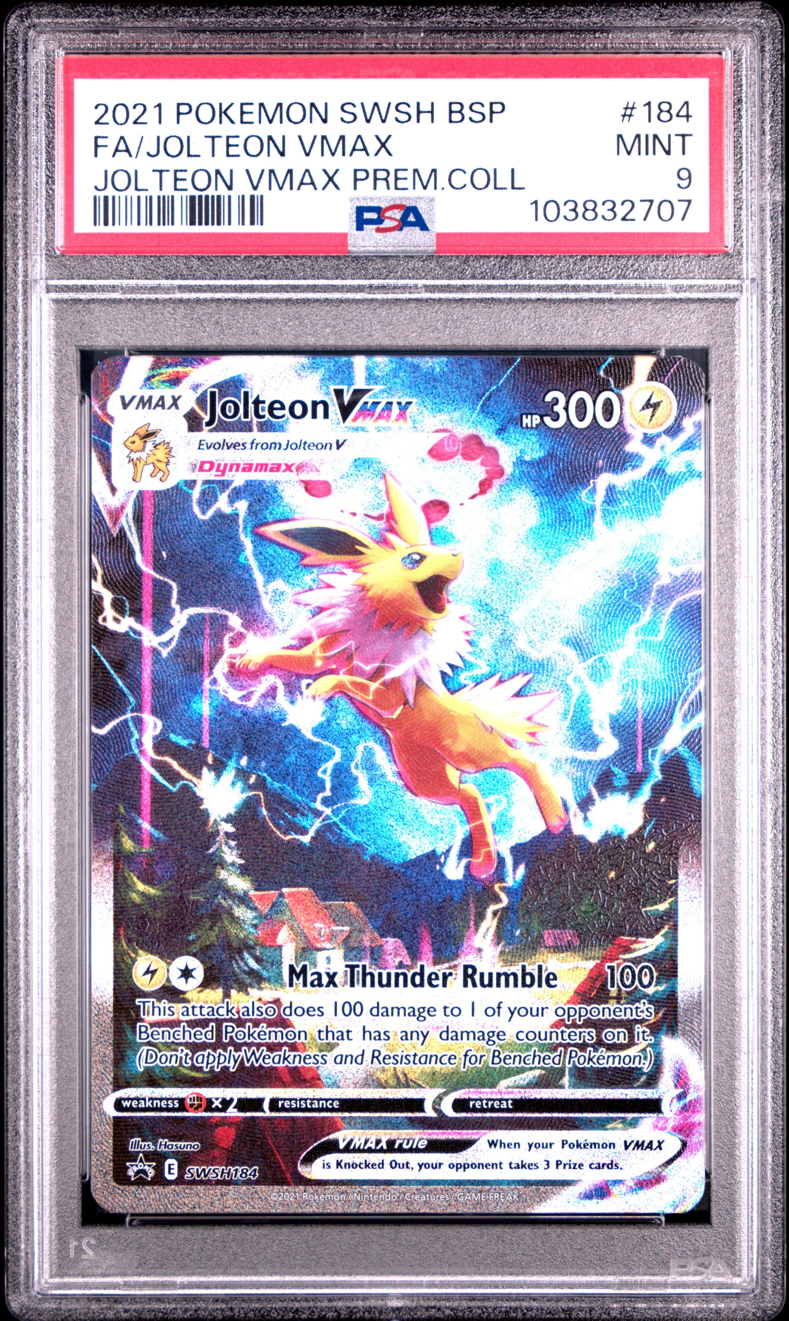 2021 Pokemon Swsh Black Star Promo 184 Full Art/jolteon Vmax Jolteon Vmax Premium Collection PSA