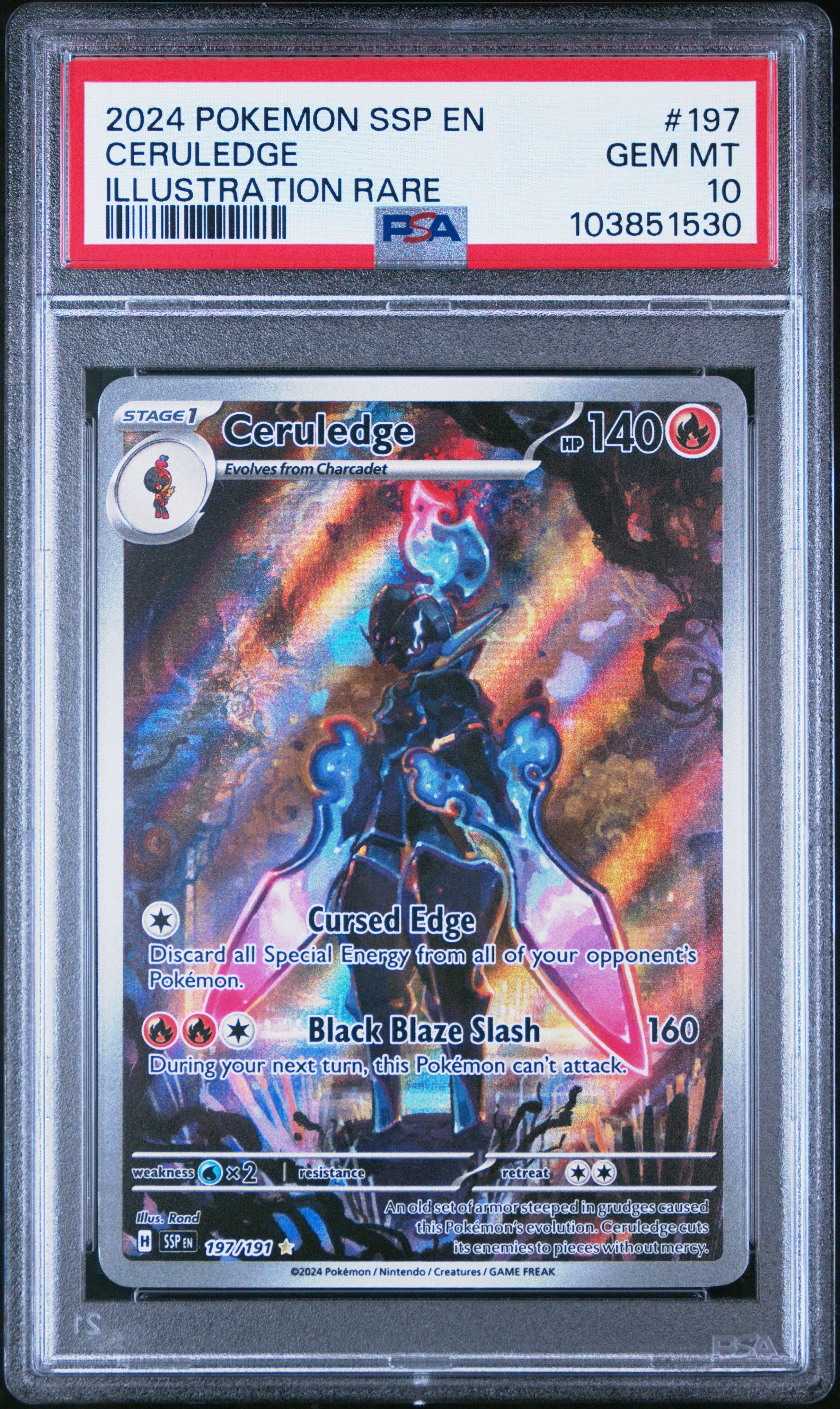 2024 Pokemon Ssp En-surging Sparks 197 Ceruledge Illustration Rare