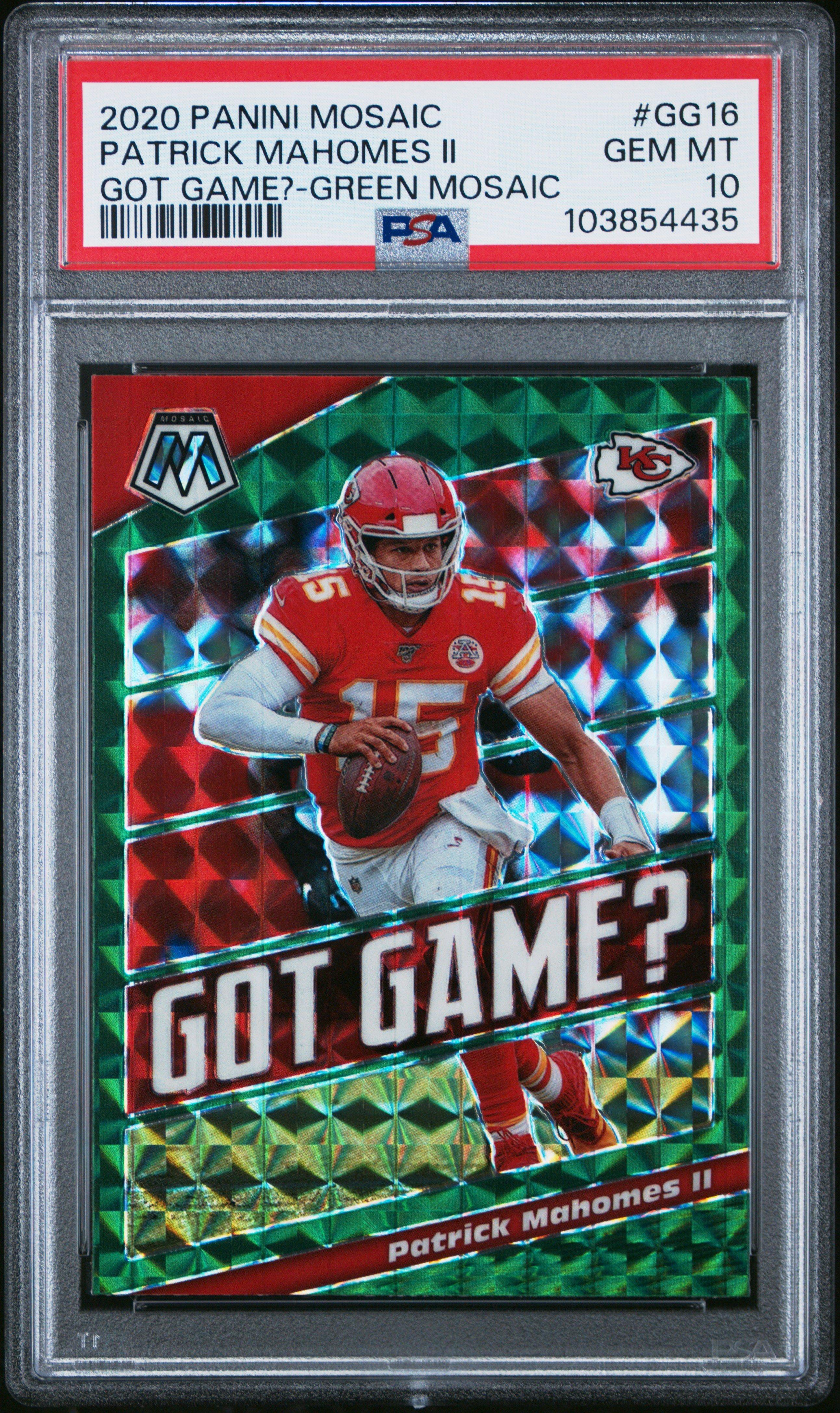 2020 Panini Mosaic Got Game? Gg16 Patrick Mahomes Ii Mosaic PSA 10