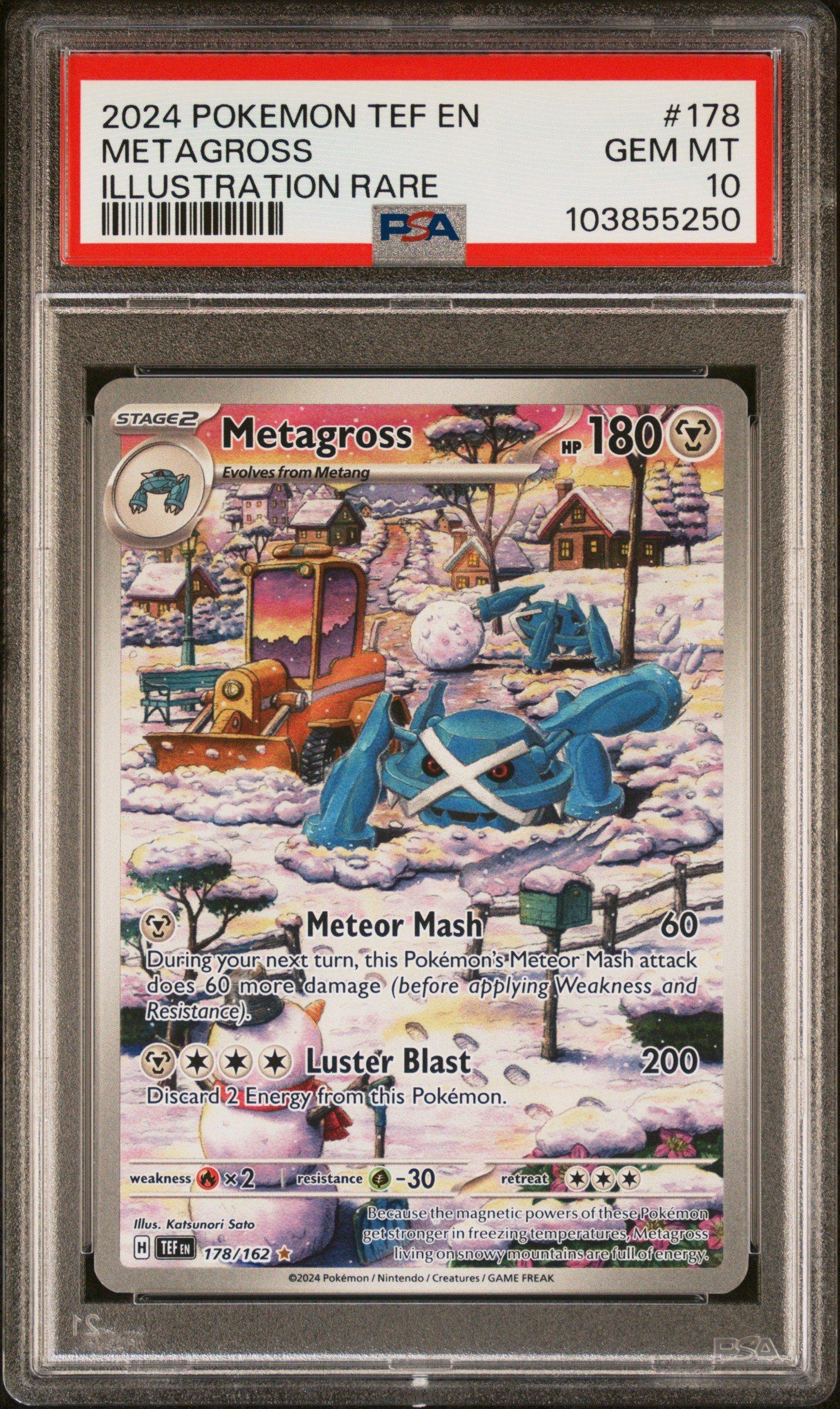 2024 Pokemon Tef En-temporal Forces 178 Metagross Illustration
