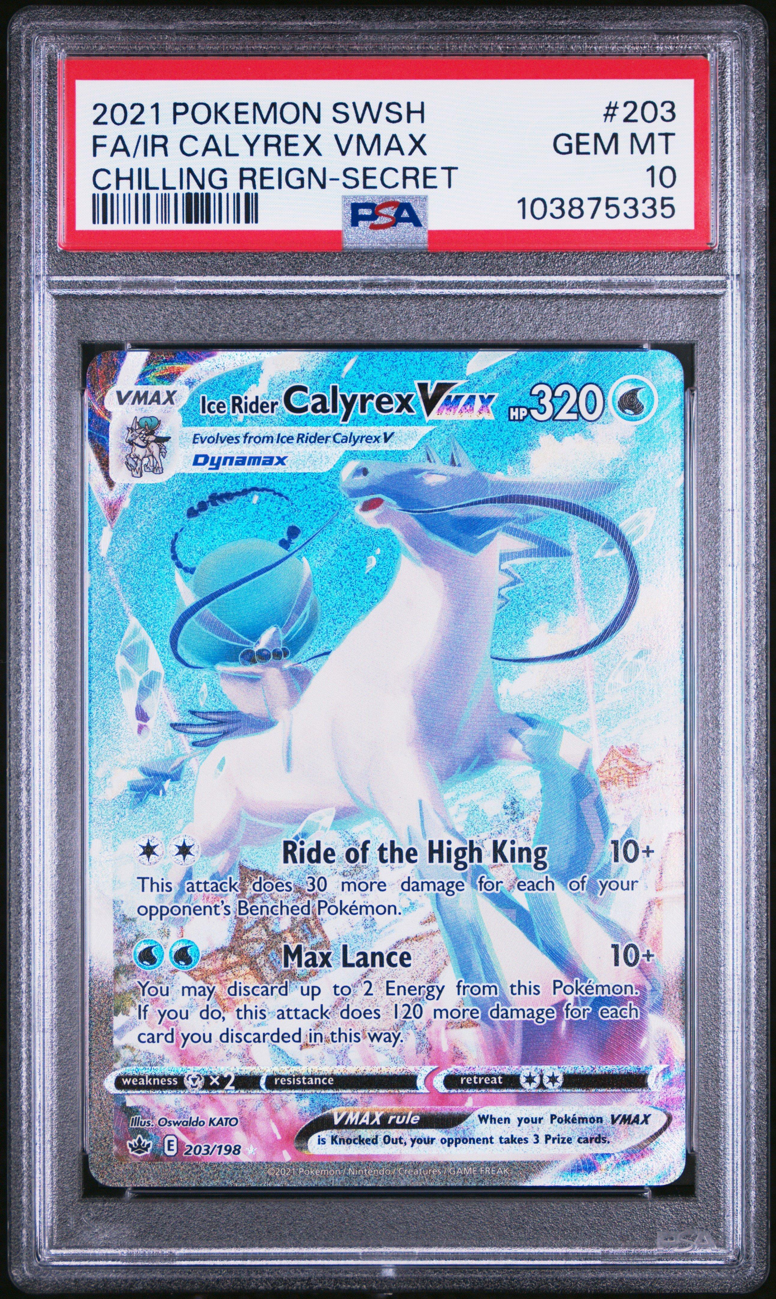 pokemon calyrex card Shadow Rider VMAX - SWSH06: Chilling Reign [ULTRA RARE] Evolves from Ice Rider Calyrex V Type 2021 Pokemon Sword & Shield