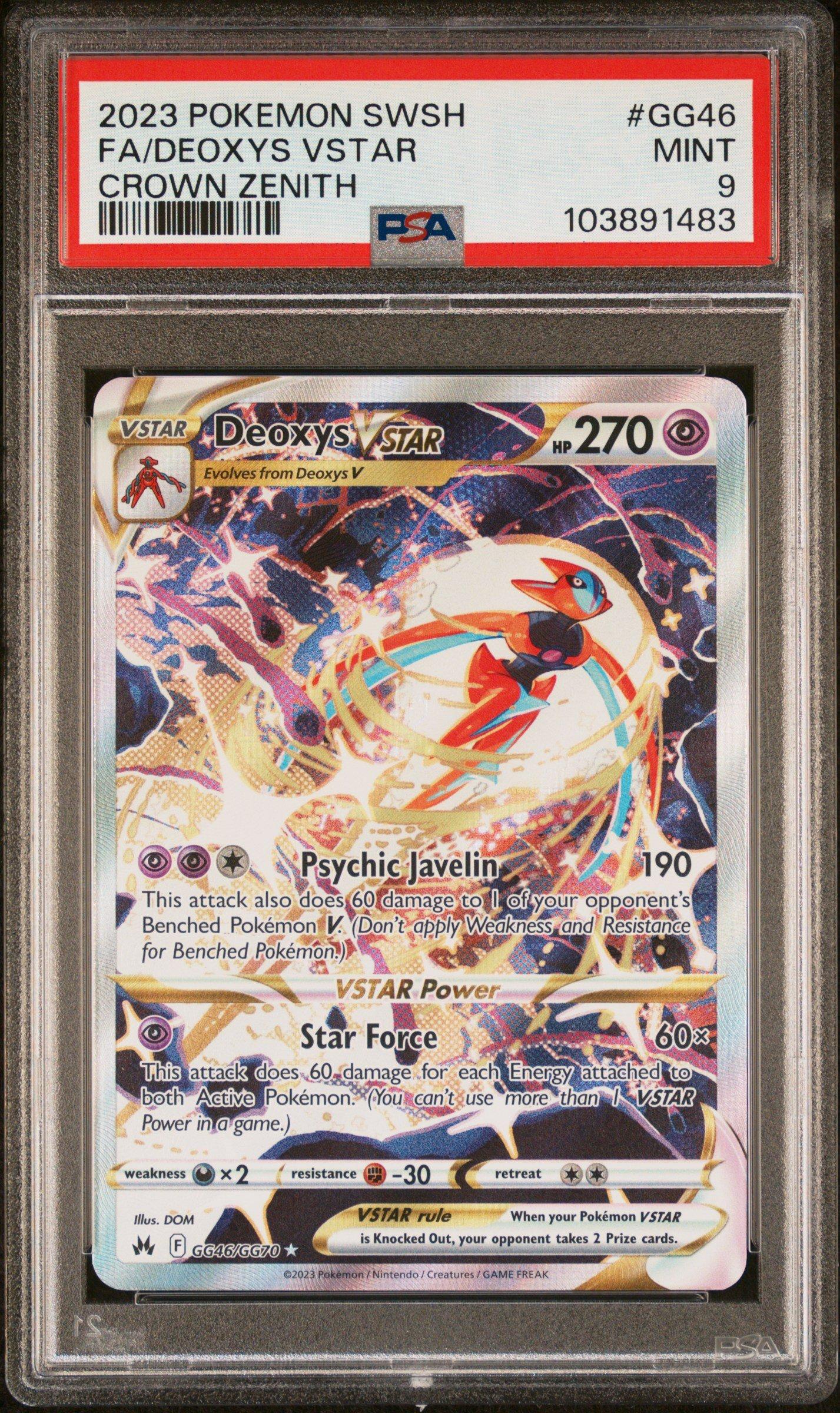 2023 Pokemon Sword And Shield Crown Zenith Gg46 Full Art/deoxys Vstar PSA
