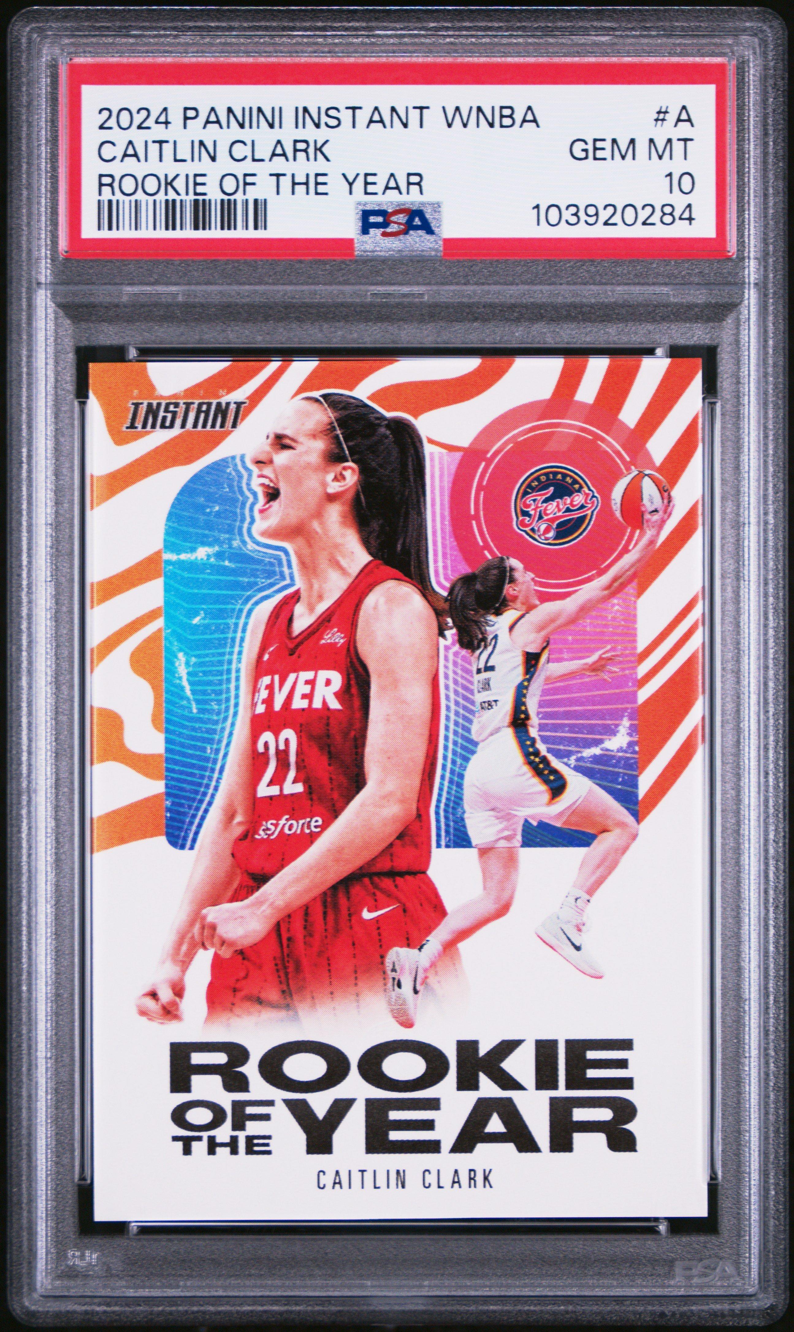 2024 Panini Instant Wnba Rookie Of The Year A Caitlin Clark PSA 10