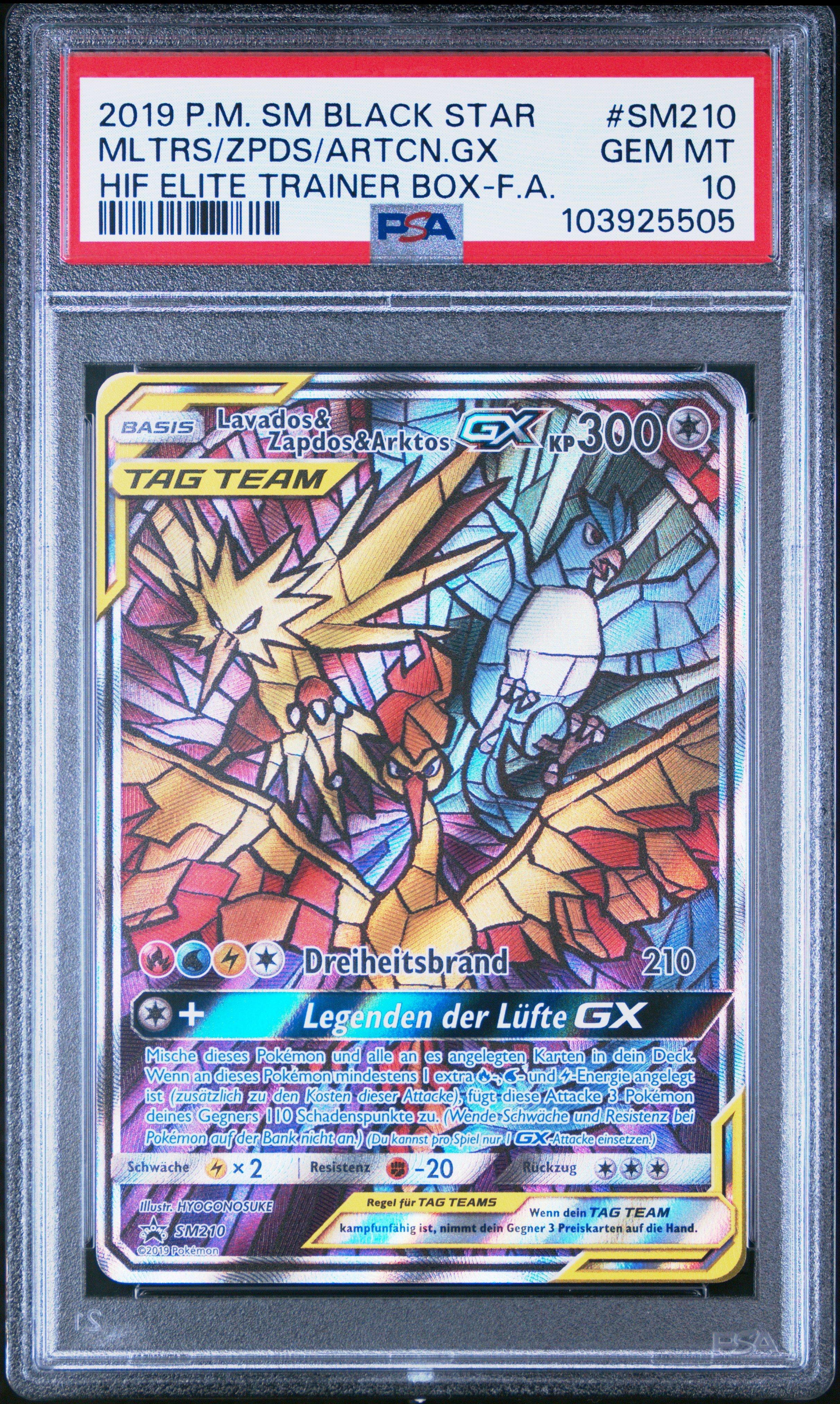 2019 Pokemon Sm Black Star Promo Sm210 Full Art/moltres & Zapdos