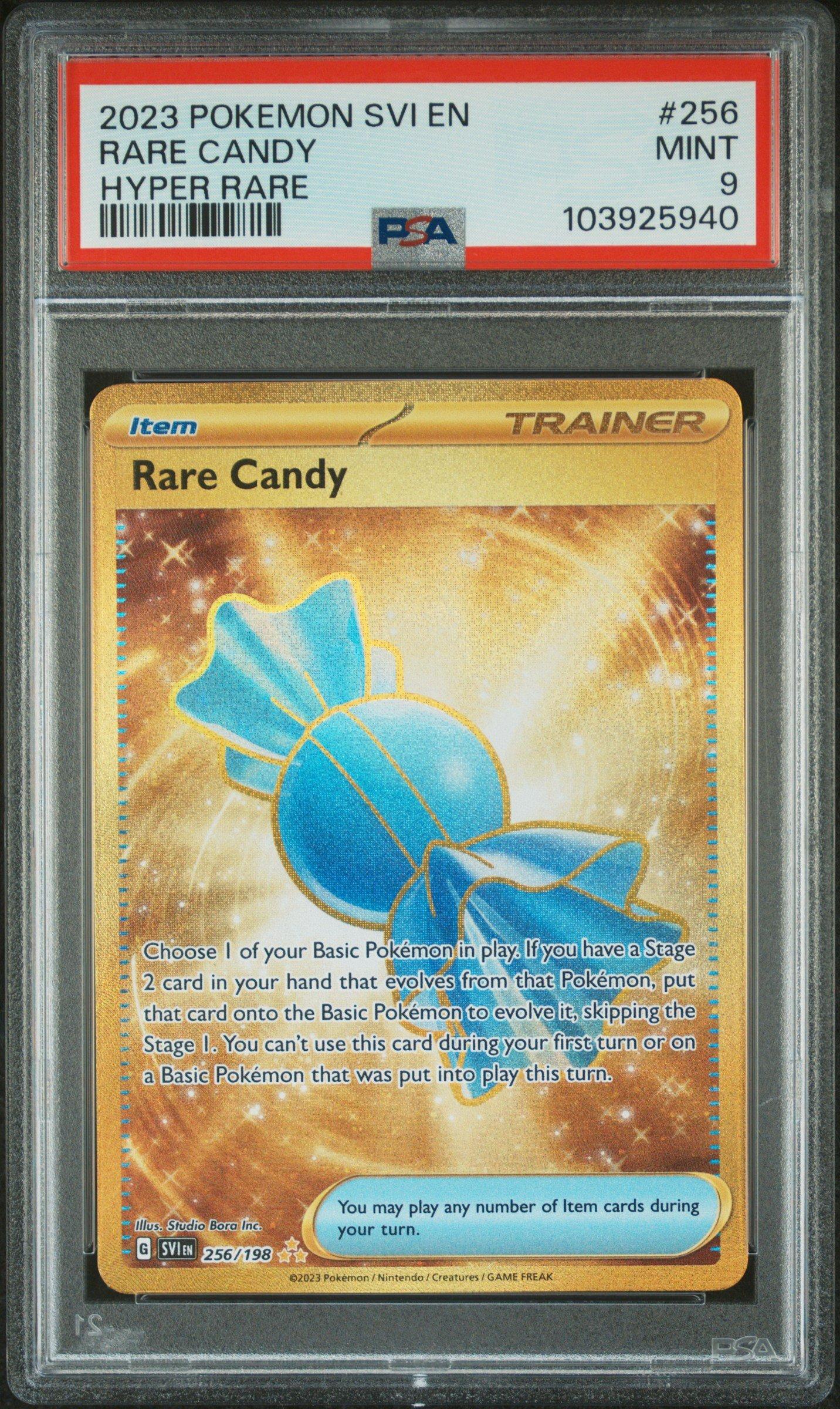 2023 Pokemon Svi En-scarlet & Violet 256 Rare Candy Hyper Rare PSA