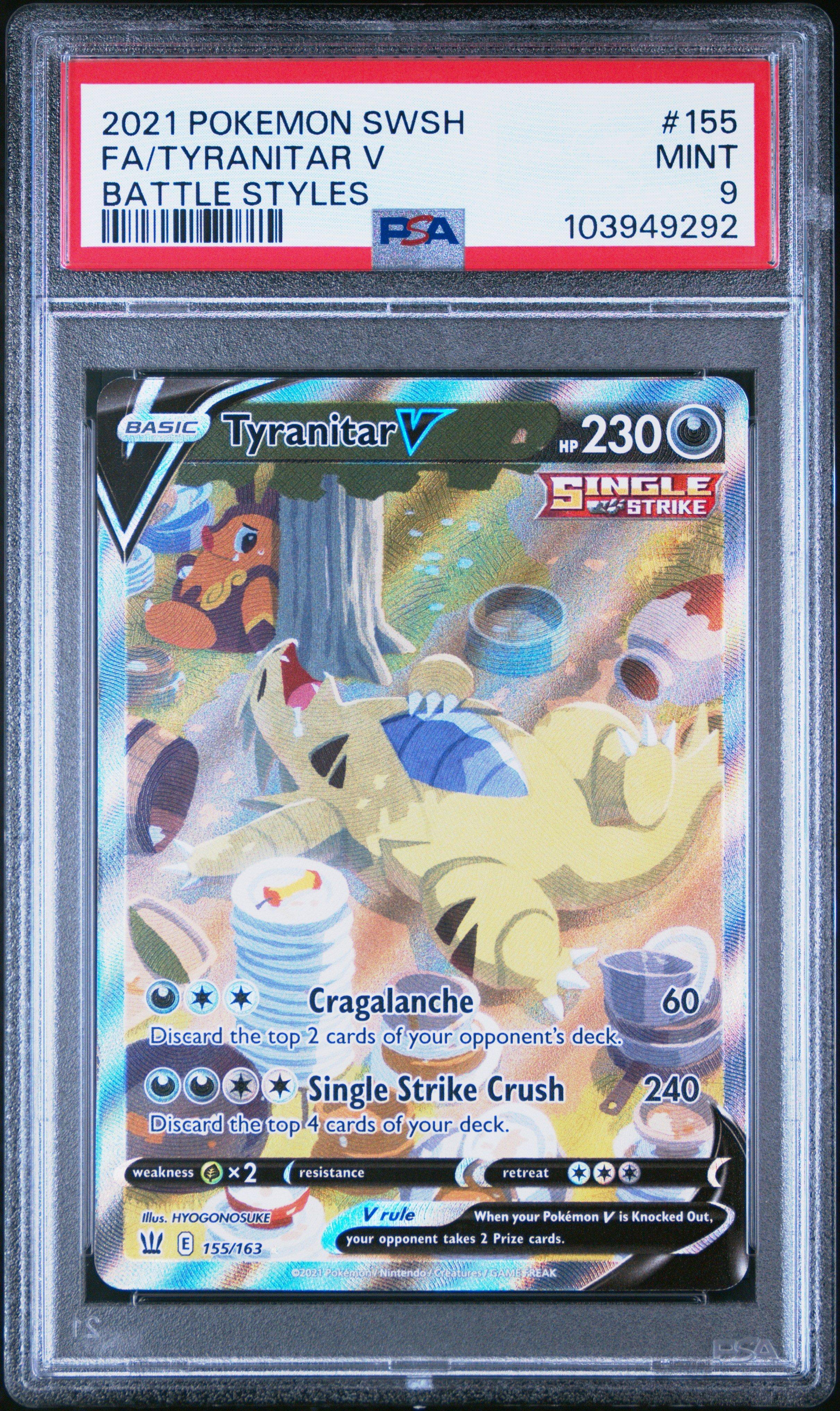 tyranitar v pokemon card Pokmon TCG: Strikers Tin (Tyranitar V) [Grass]2 Tyranitar V 097/163 Battle Styles