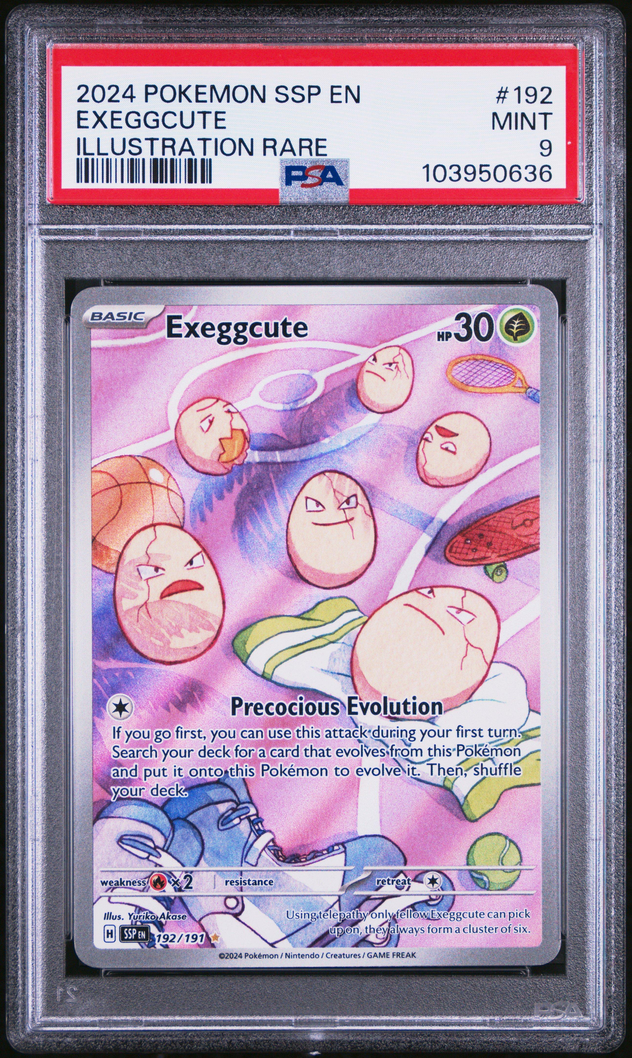 2024 Pokemon Ssp En-surging Sparks 192 Exeggcute Illustration Rare