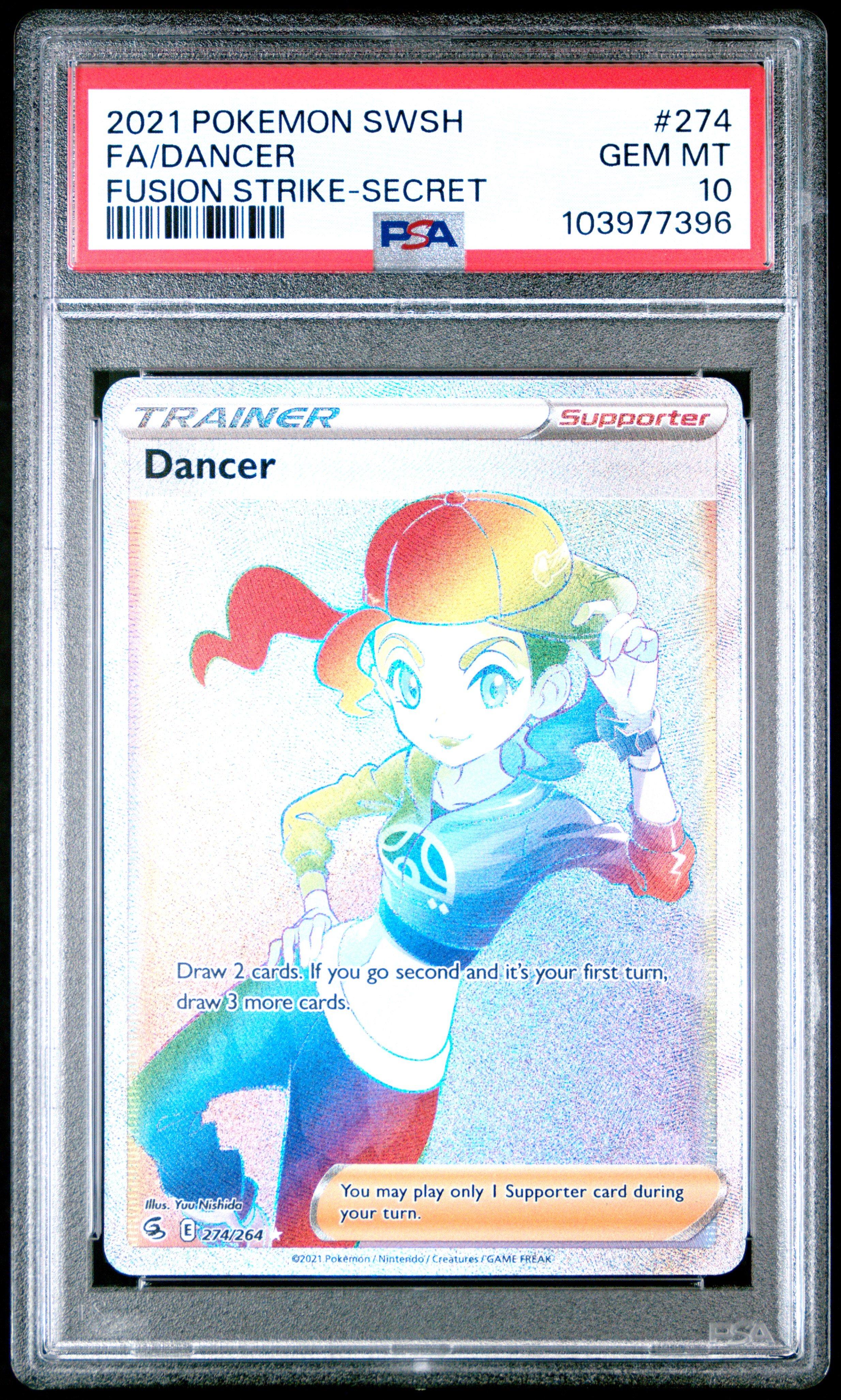 2021 Pokemon Sword & Shield Fusion Strike 274 Full Art/dancer Secret PSA 10