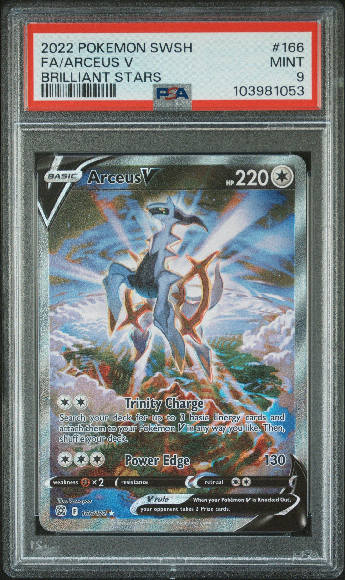 2022 Pokemon Sword & Shield Brilliant Stars Full Art/arceus V PSA