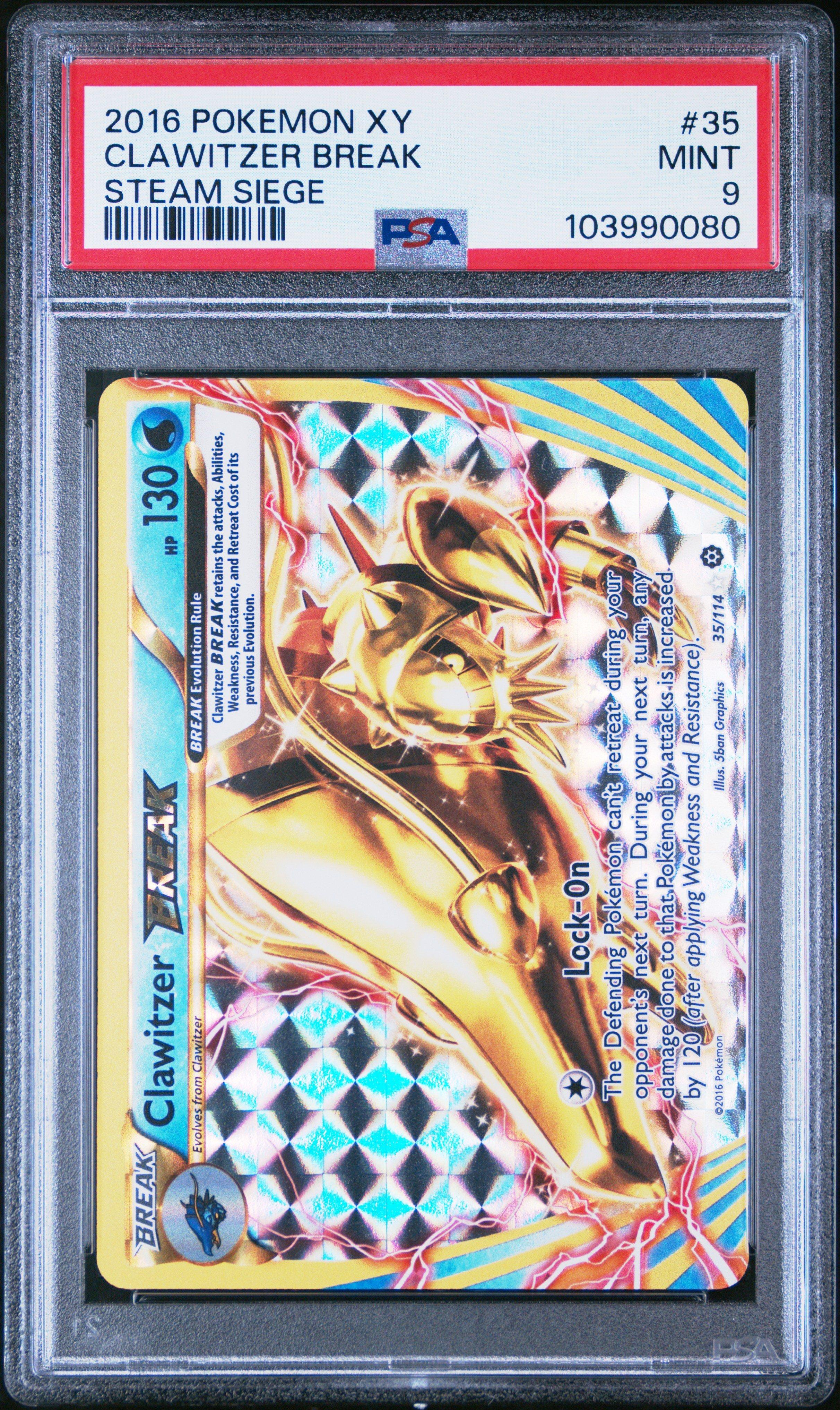 2016 Pokemon Xy Steam Siege 35 Clawitzer Break PSA 9