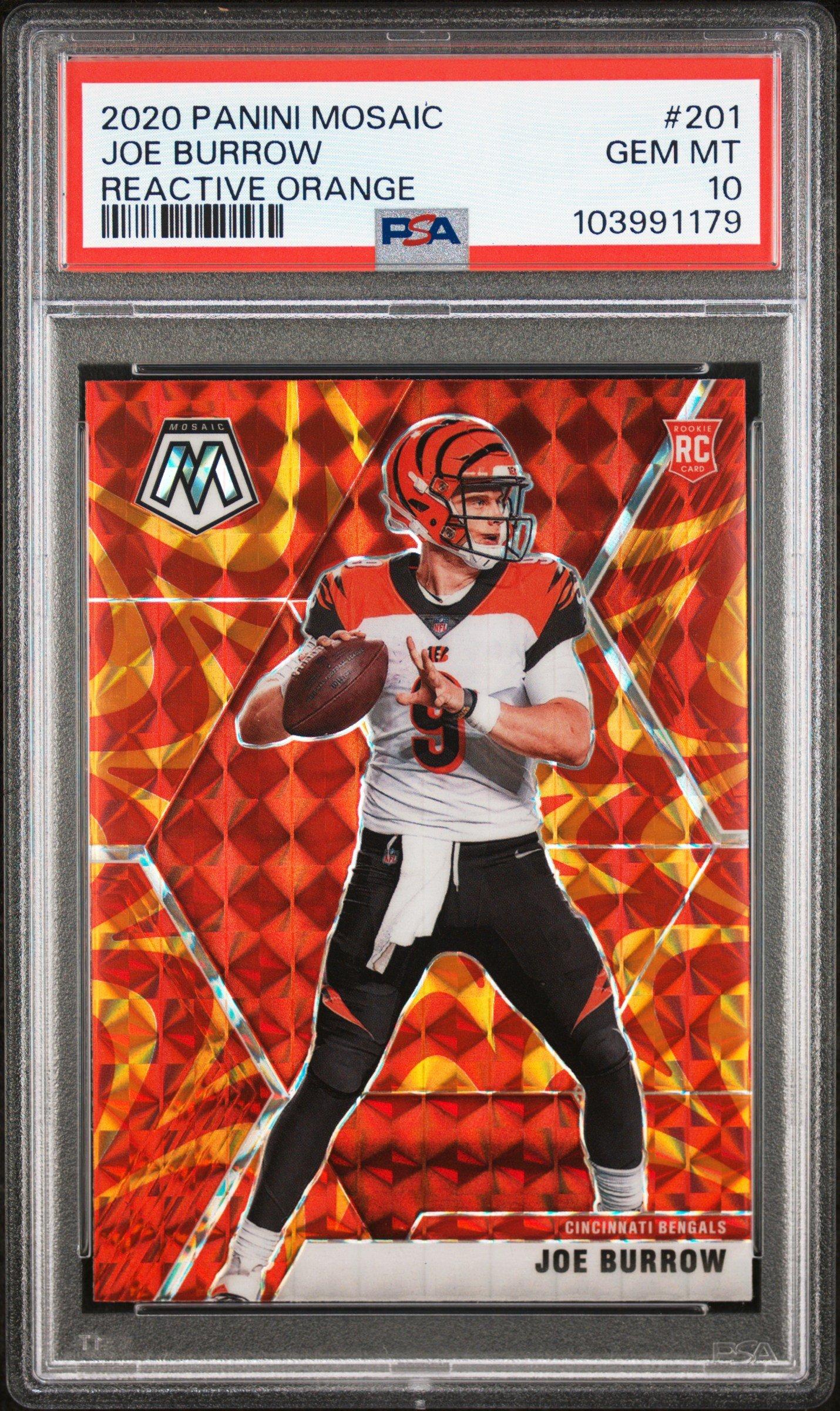 2020 Panini Mosaic Joe Burrow Reactive PSA