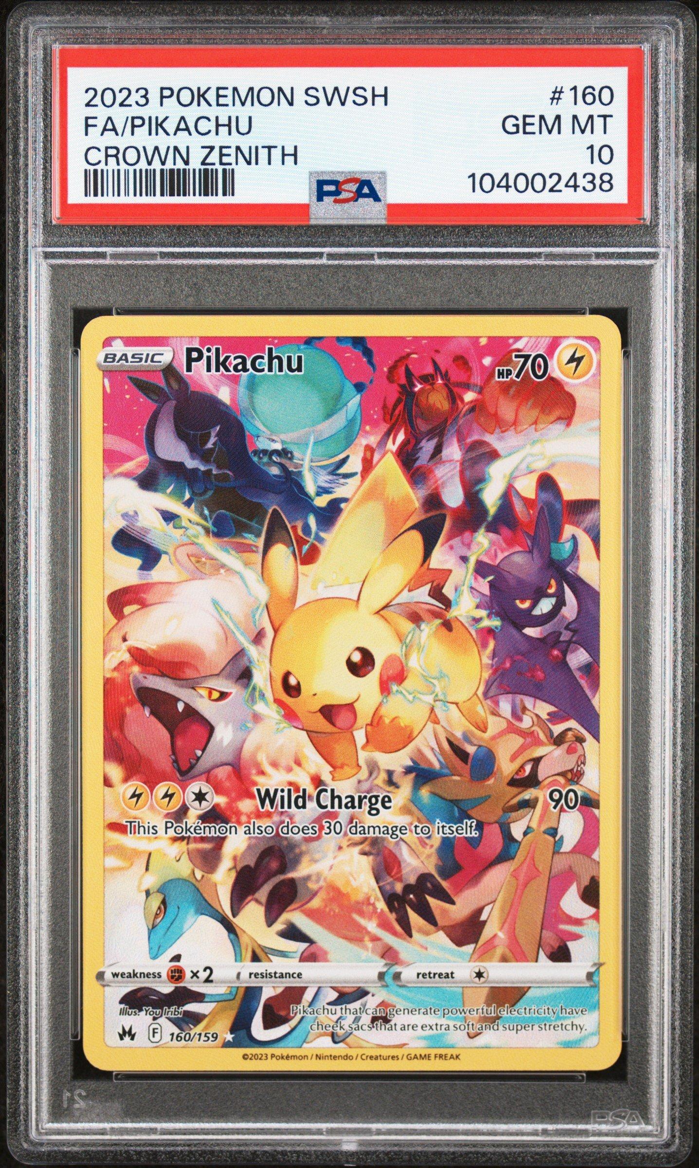 2023 Pokemon Sword And Shield Crown Zenith 160 Full Art/pikachu