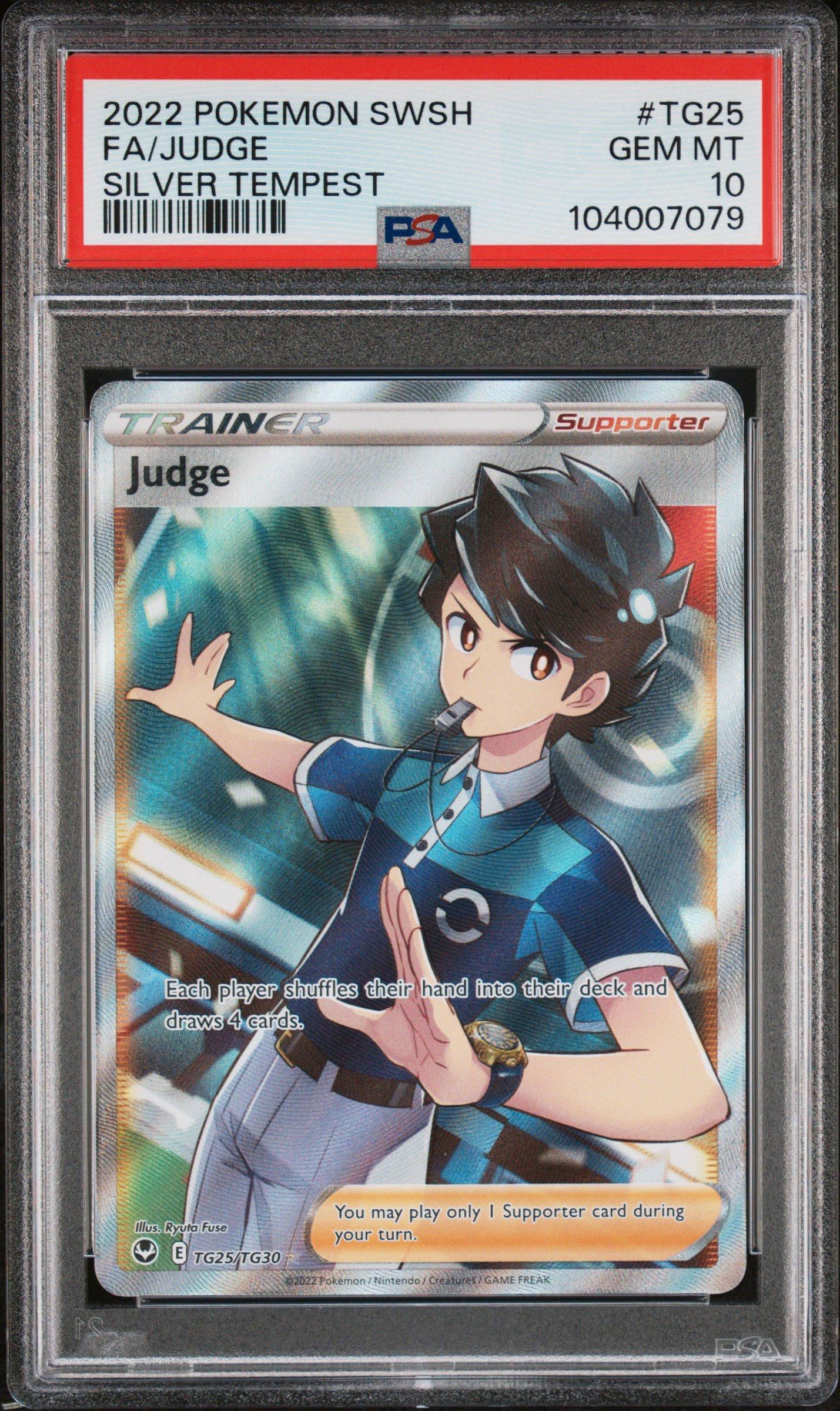 2022 Pokemon Sword & Shield Silver Tempest Tg25 Full Art/judge PSA