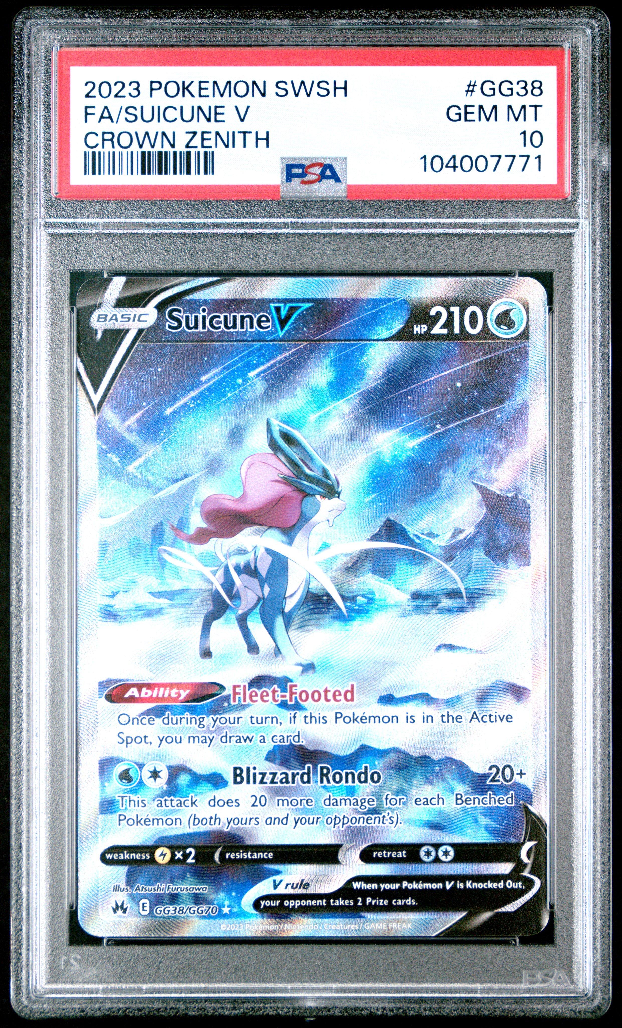 2023 Pokemon Sword And Shield Crown Zenith Gg38 Full Art/suicune V