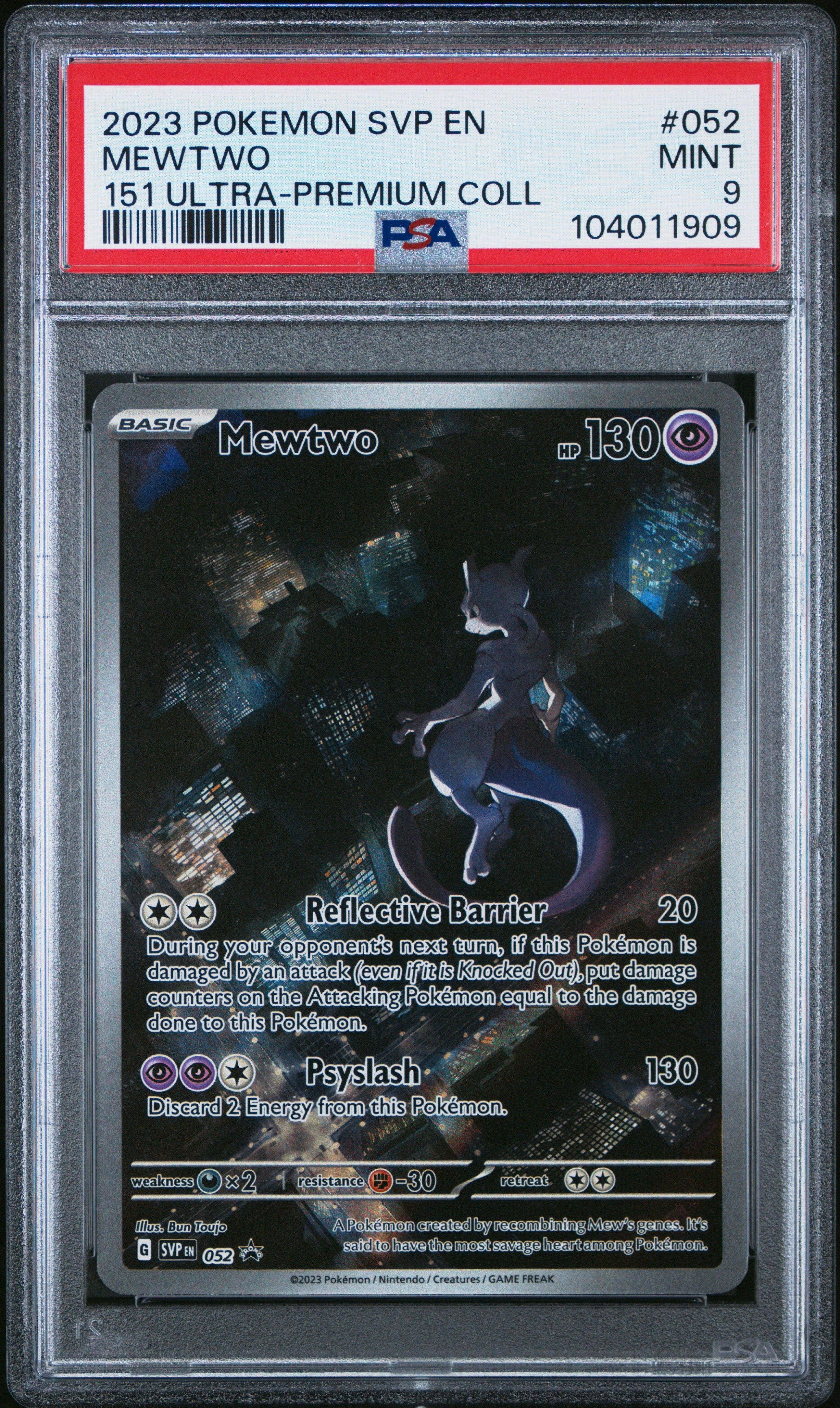 2023 Pokemon Svp En-sv Black Star Promo 052 Mewtwo 151 Ultra-premium  Collection PSA 9 Graded Card | GameStop