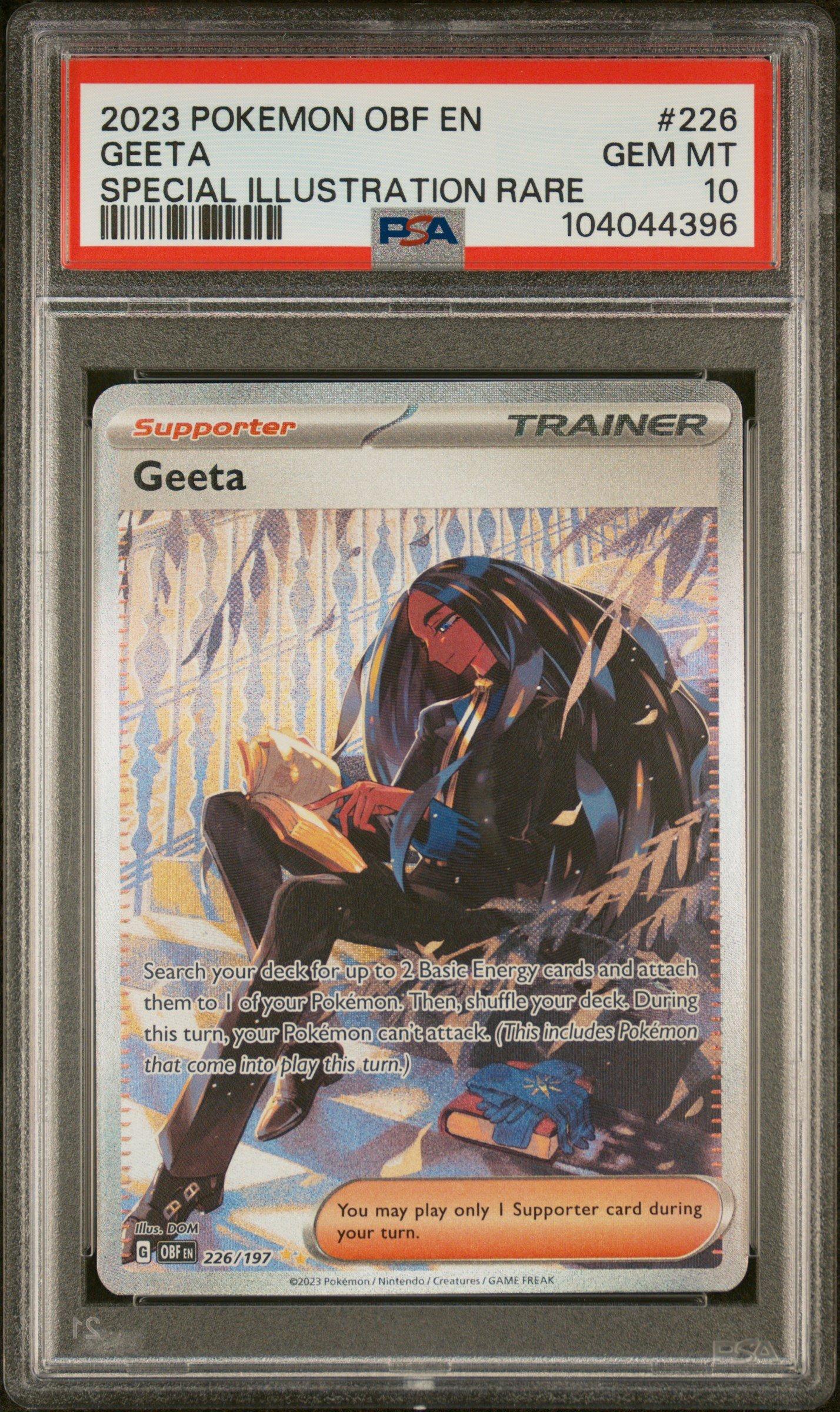 2023 Pokemon Obf En-obsidian Flames 226 Geeta Special Illustration Rare PSA