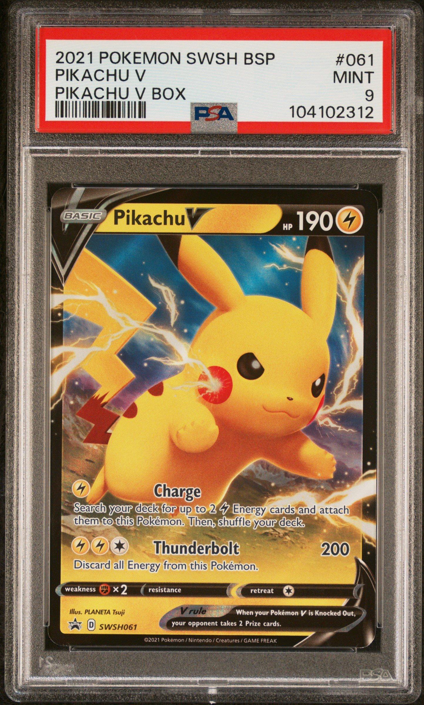 ピカチュウ V SR PSA10/Pokemon card, Pikachu V 2021 Pokemon Swsh Black Star Promo 061 Pikachu V Pikachu V Box PSA