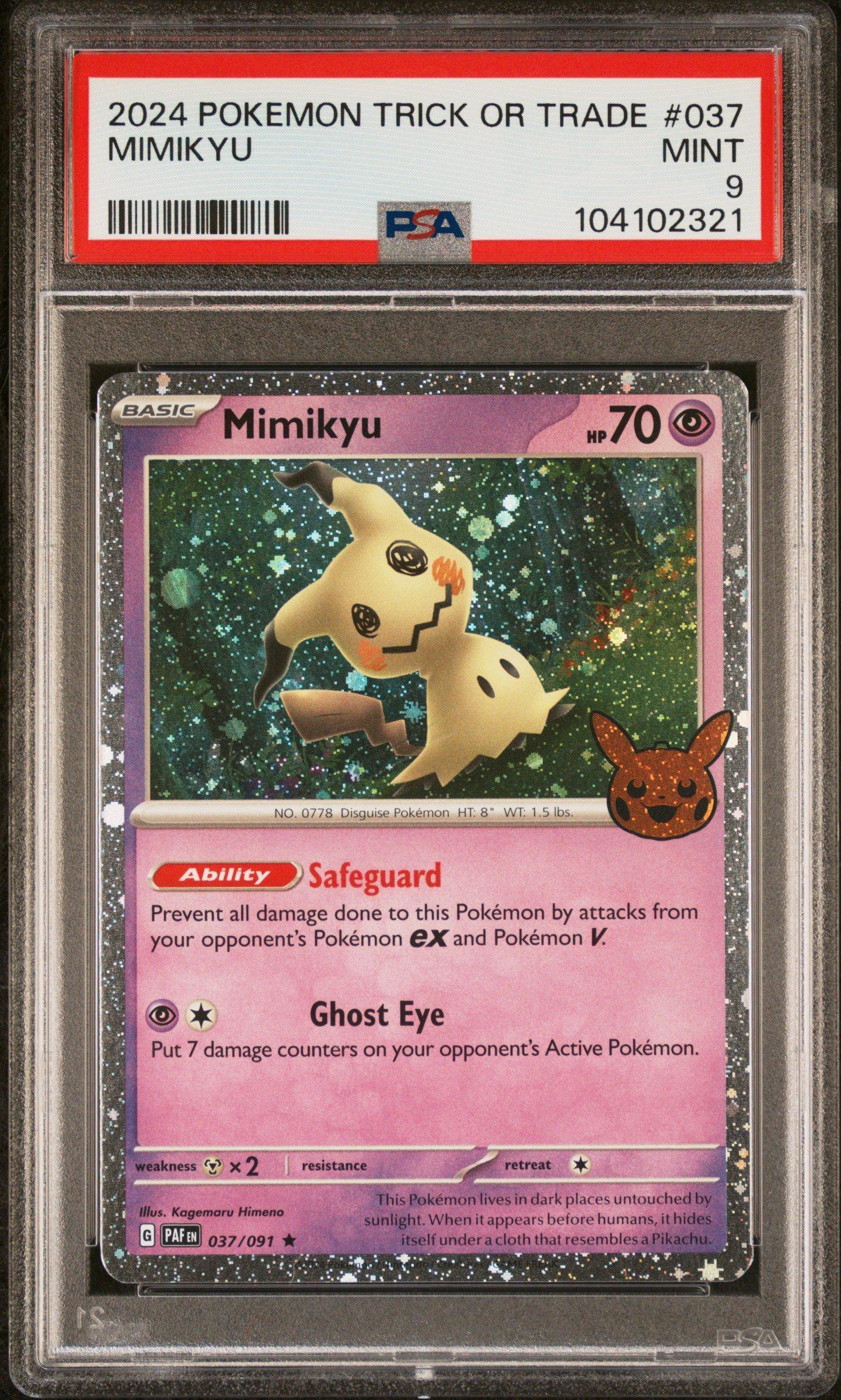 mimikyu pokemon card value trick or trade Mimikyu-Holo 2022 (081) 2020 Sword & Shield Darkness Ablaze Promo Retreat cost Pokmon TCG Halloween 2023 Trick