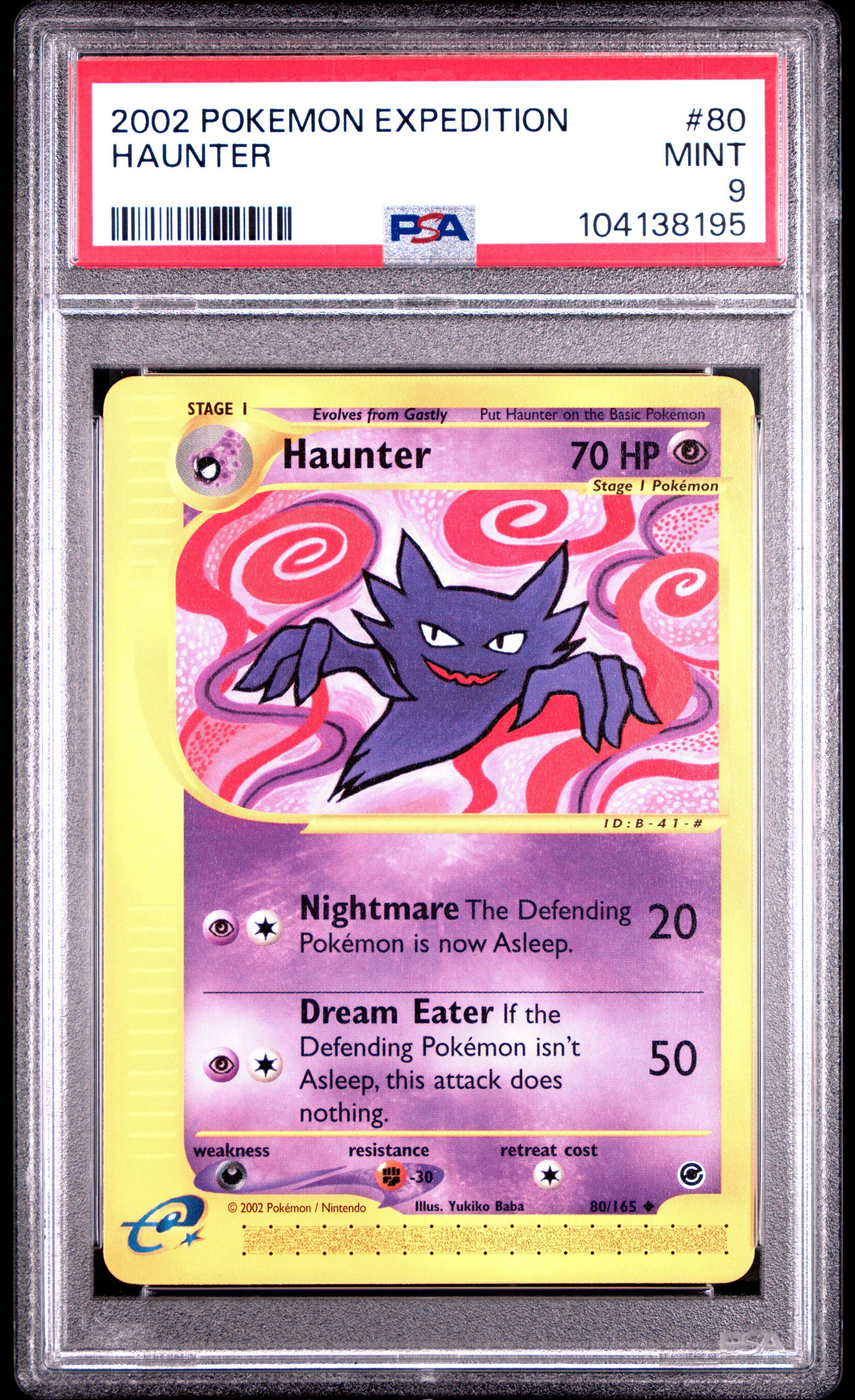 2002 Pokemon Expedition 80 Haunter PSA