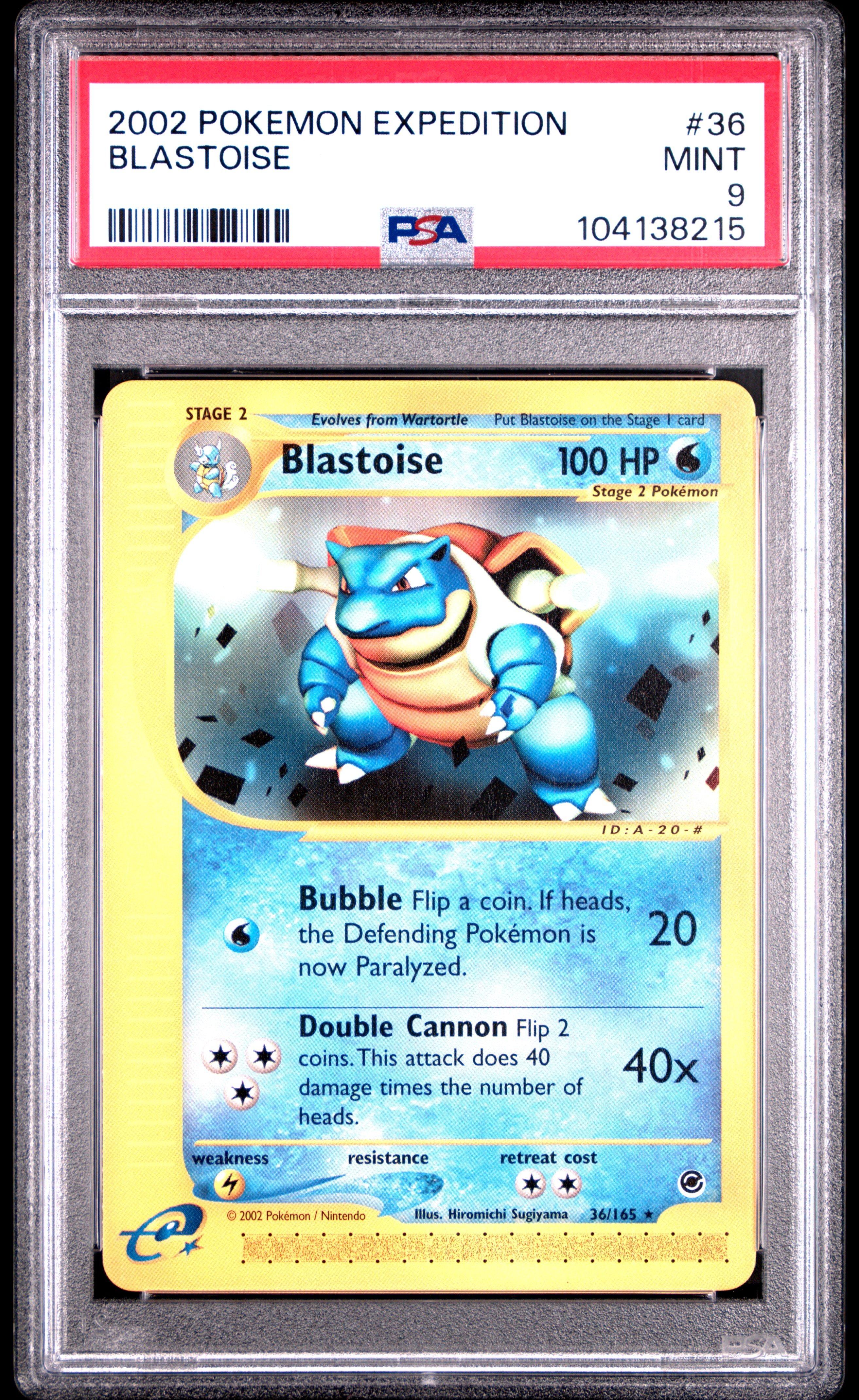 2002 Pokemon Expedition 36 Blastoise PSA