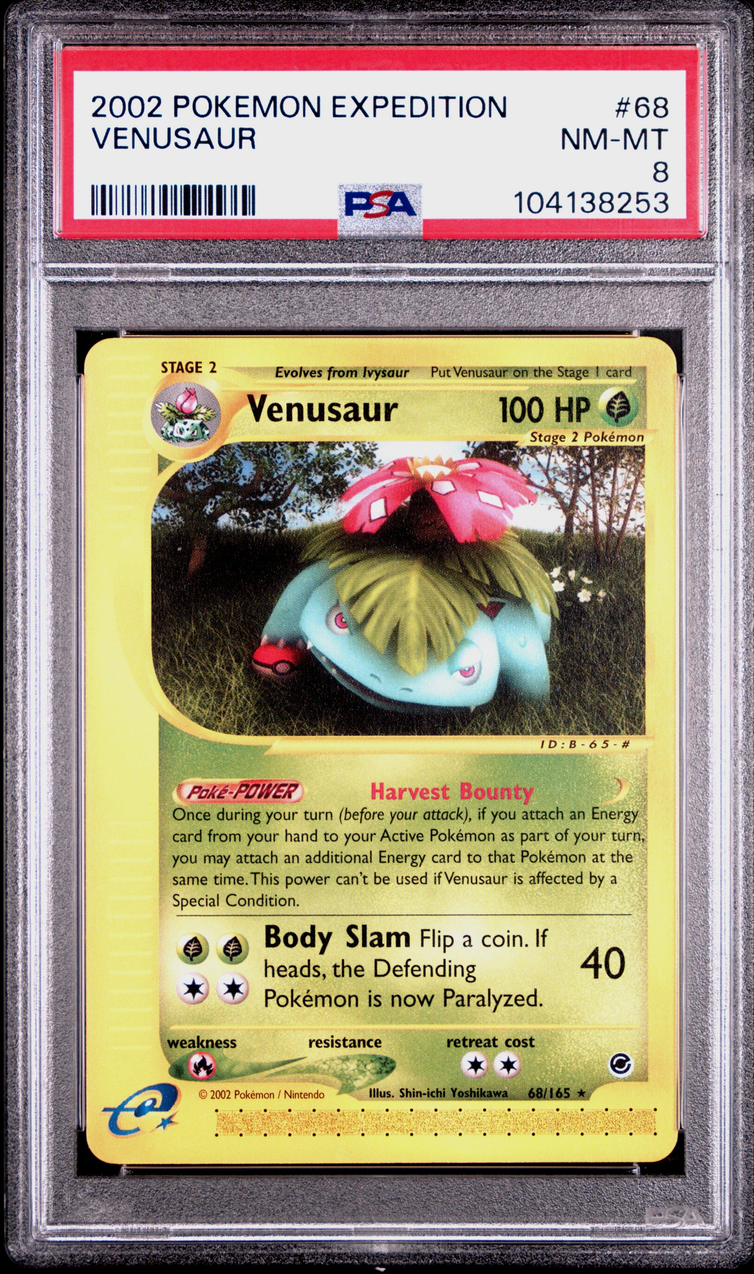 2002 Pokemon Expedition 68 Venusaur PSA 8