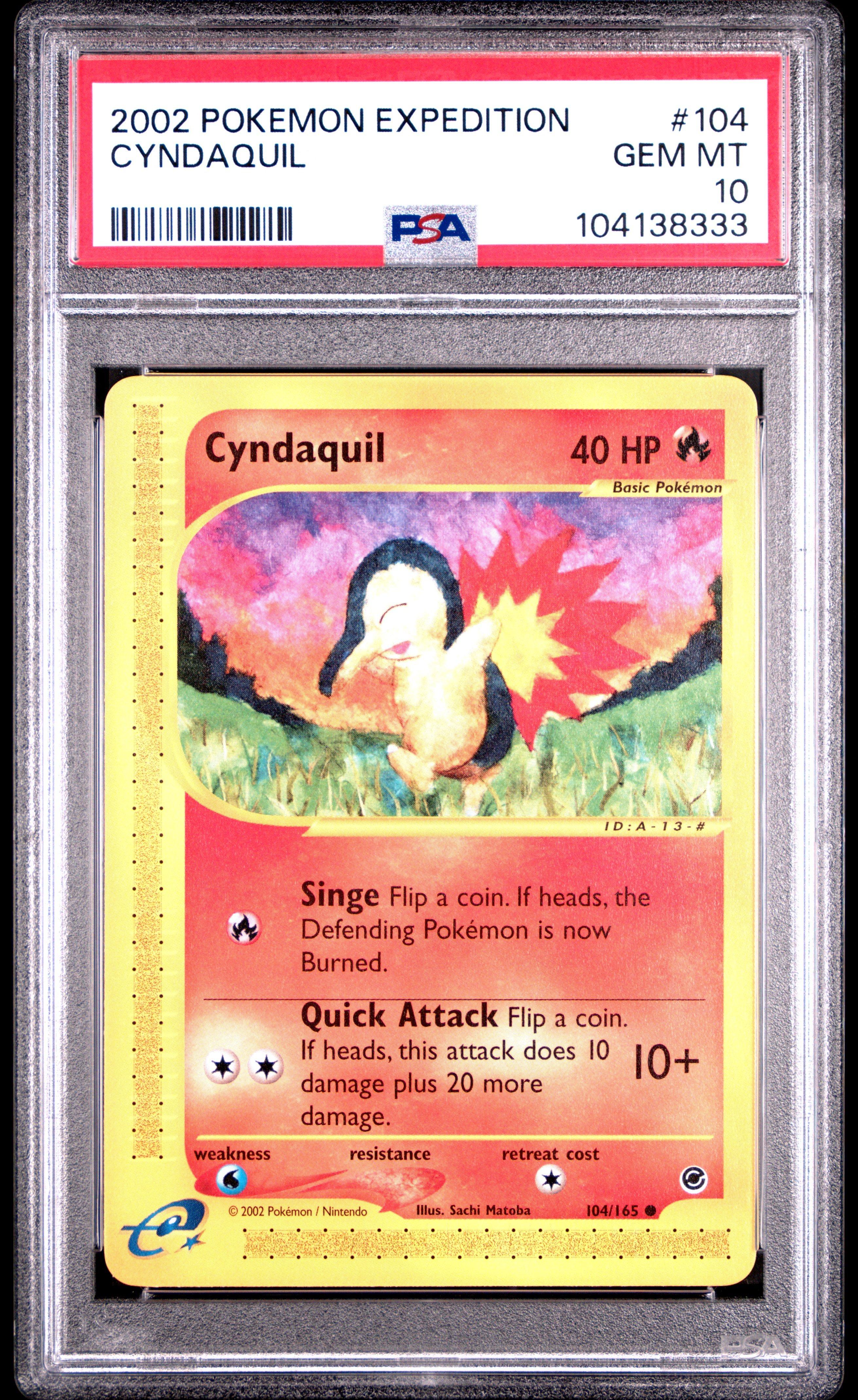 2002 Pokemon Expedition Cyndaquil PSA