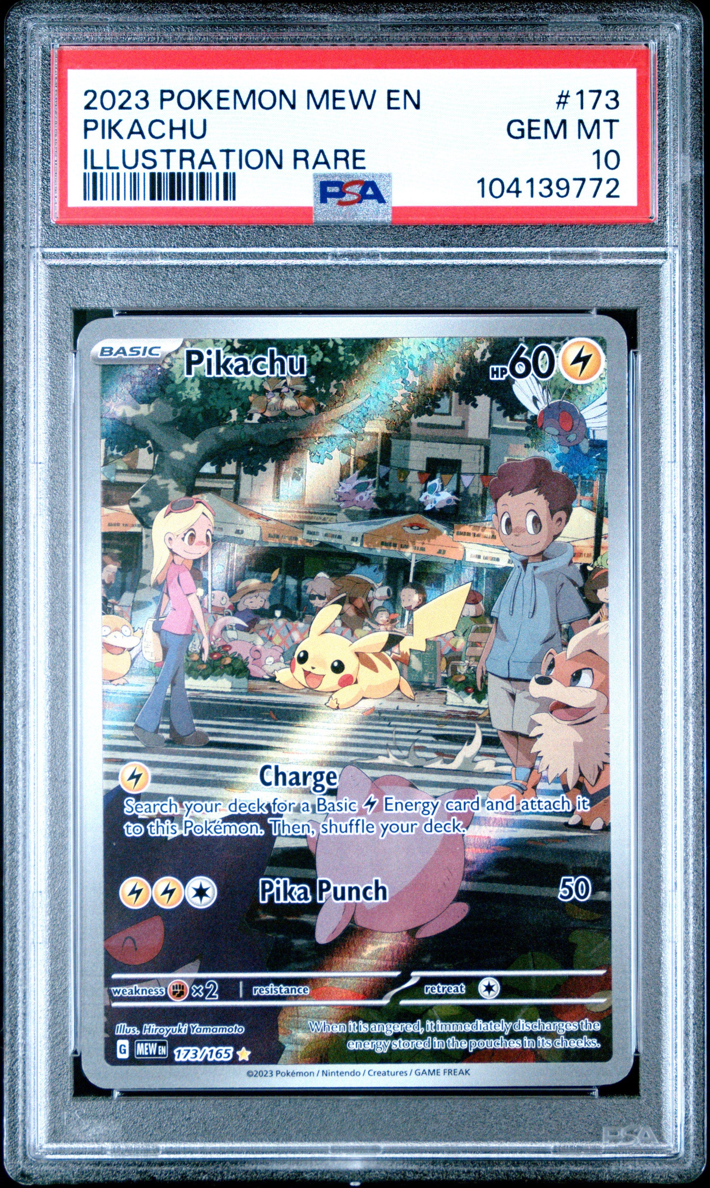 2023 Pokemon Mew En-151 173 Pikachu Illustration Rare PSA 10