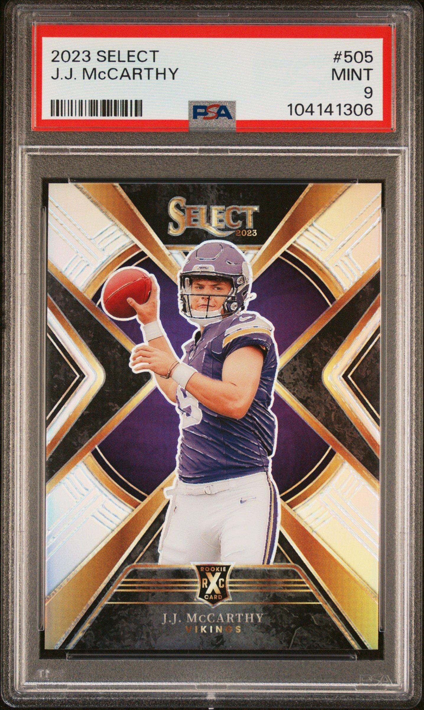2023 Panini Select 505 J.j. Mccarthy PSA 9
