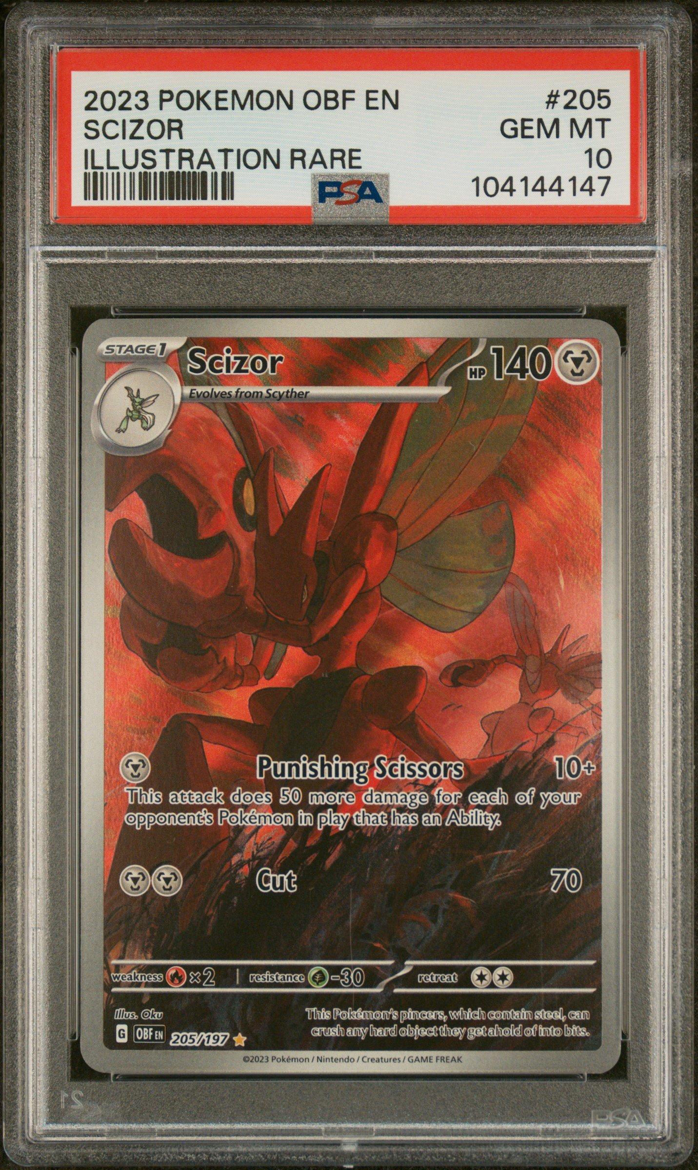 2023 Pokemon Obf En-obsidian Flames 205 Scizor Illustration Rare